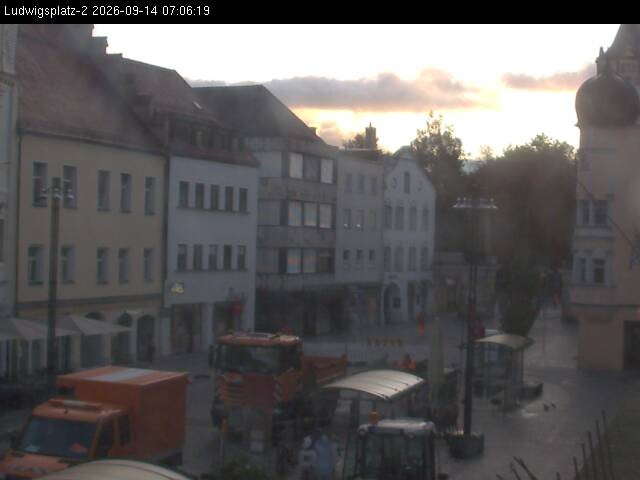 Archiv Foto Webcam Straubing Ludwigsplatz - Blick nach Osten