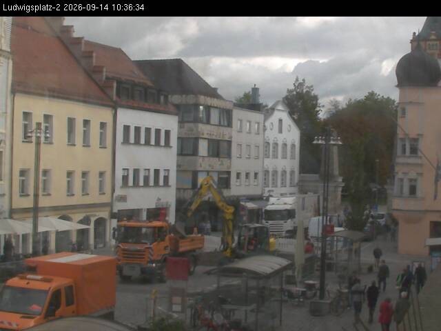 Archiv Foto Webcam Straubing Ludwigsplatz - Blick nach Osten