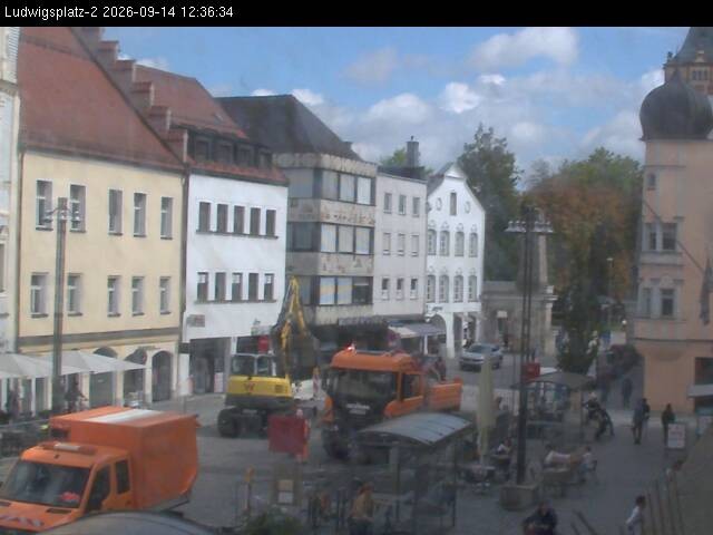 Archiv Foto Webcam Straubing Ludwigsplatz - Blick nach Osten