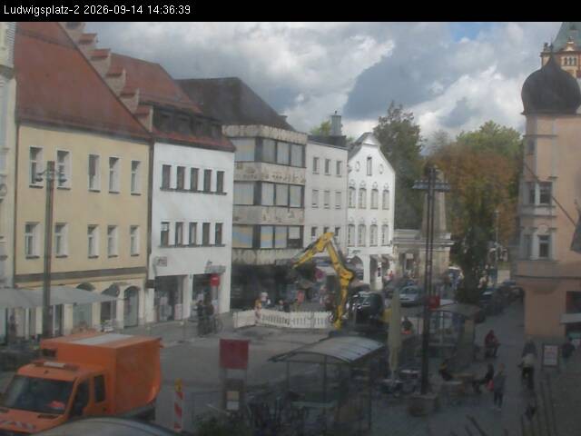 Archiv Foto Webcam Straubing Ludwigsplatz - Blick nach Osten