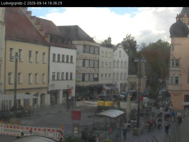 Archiv Foto Webcam Straubing Ludwigsplatz - Blick nach Osten