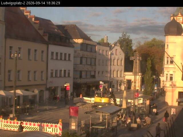 Archiv Foto Webcam Straubing Ludwigsplatz - Blick nach Osten