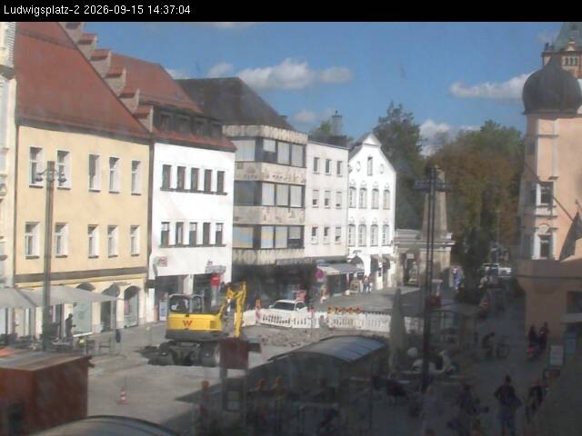 Archiv Foto Webcam Straubing Ludwigsplatz - Blick nach Osten