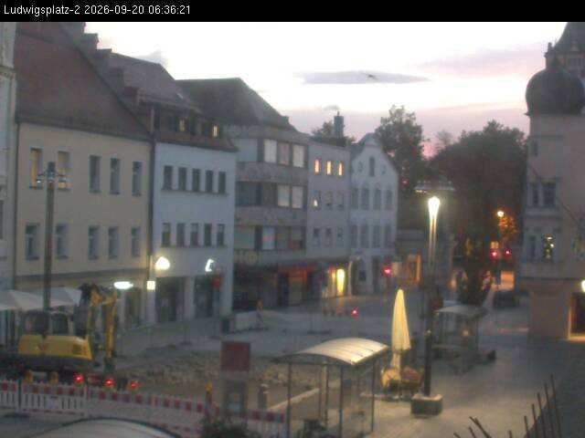 Archiv Foto Webcam Straubing Ludwigsplatz - Blick nach Osten
