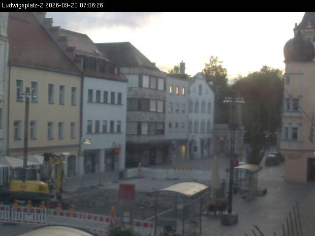 Archiv Foto Webcam Straubing Ludwigsplatz - Blick nach Osten