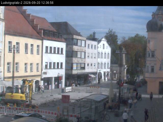 Archiv Foto Webcam Straubing Ludwigsplatz - Blick nach Osten