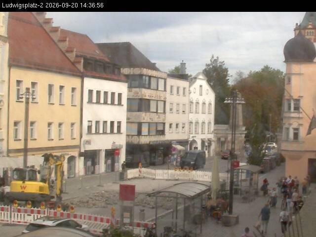 Archiv Foto Webcam Straubing Ludwigsplatz - Blick nach Osten