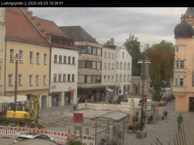 Archiv Foto Webcam Straubing Ludwigsplatz - Blick nach Osten
