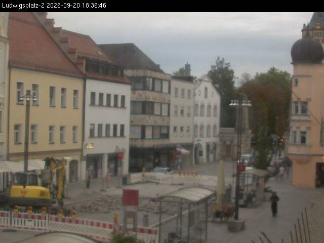 Archiv Foto Webcam Straubing Ludwigsplatz - Blick nach Osten