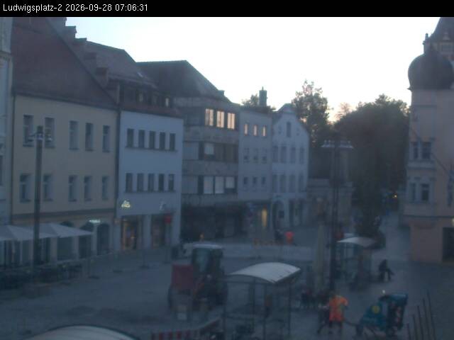 Archiv Foto Webcam Straubing Ludwigsplatz - Blick nach Osten