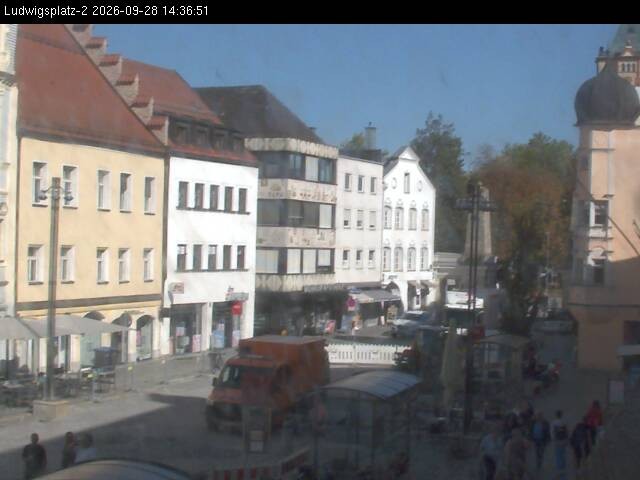 Archiv Foto Webcam Straubing Ludwigsplatz - Blick nach Osten