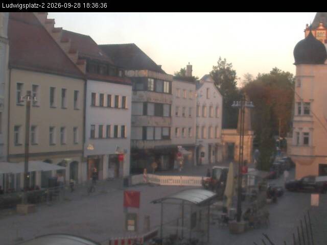 Archiv Foto Webcam Straubing Ludwigsplatz - Blick nach Osten