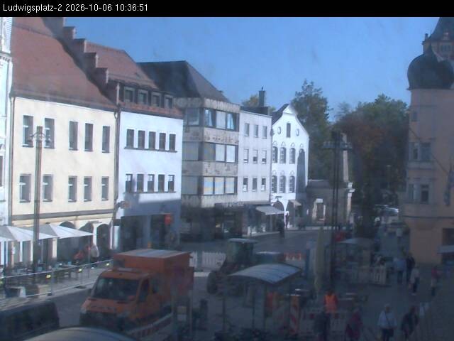 Archiv Foto Webcam Straubing Ludwigsplatz - Blick nach Osten