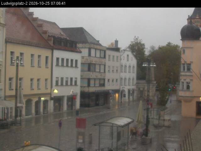 Archiv Foto Webcam Straubing Ludwigsplatz - Blick nach Osten