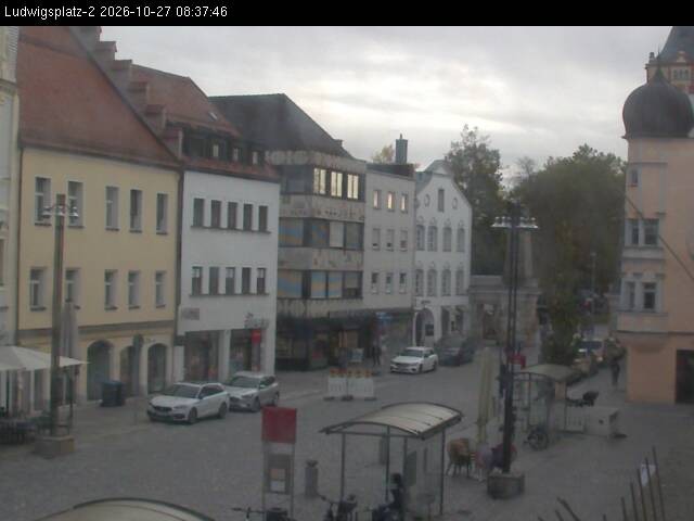Archiv Foto Webcam Straubing Ludwigsplatz - Blick nach Osten