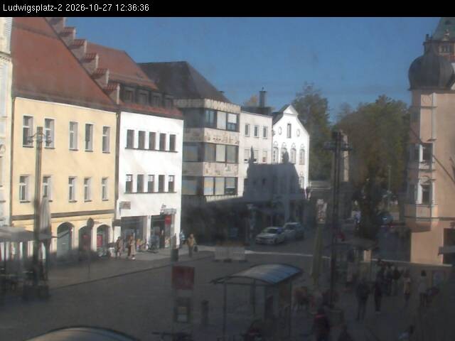 Archiv Foto Webcam Straubing Ludwigsplatz - Blick nach Osten