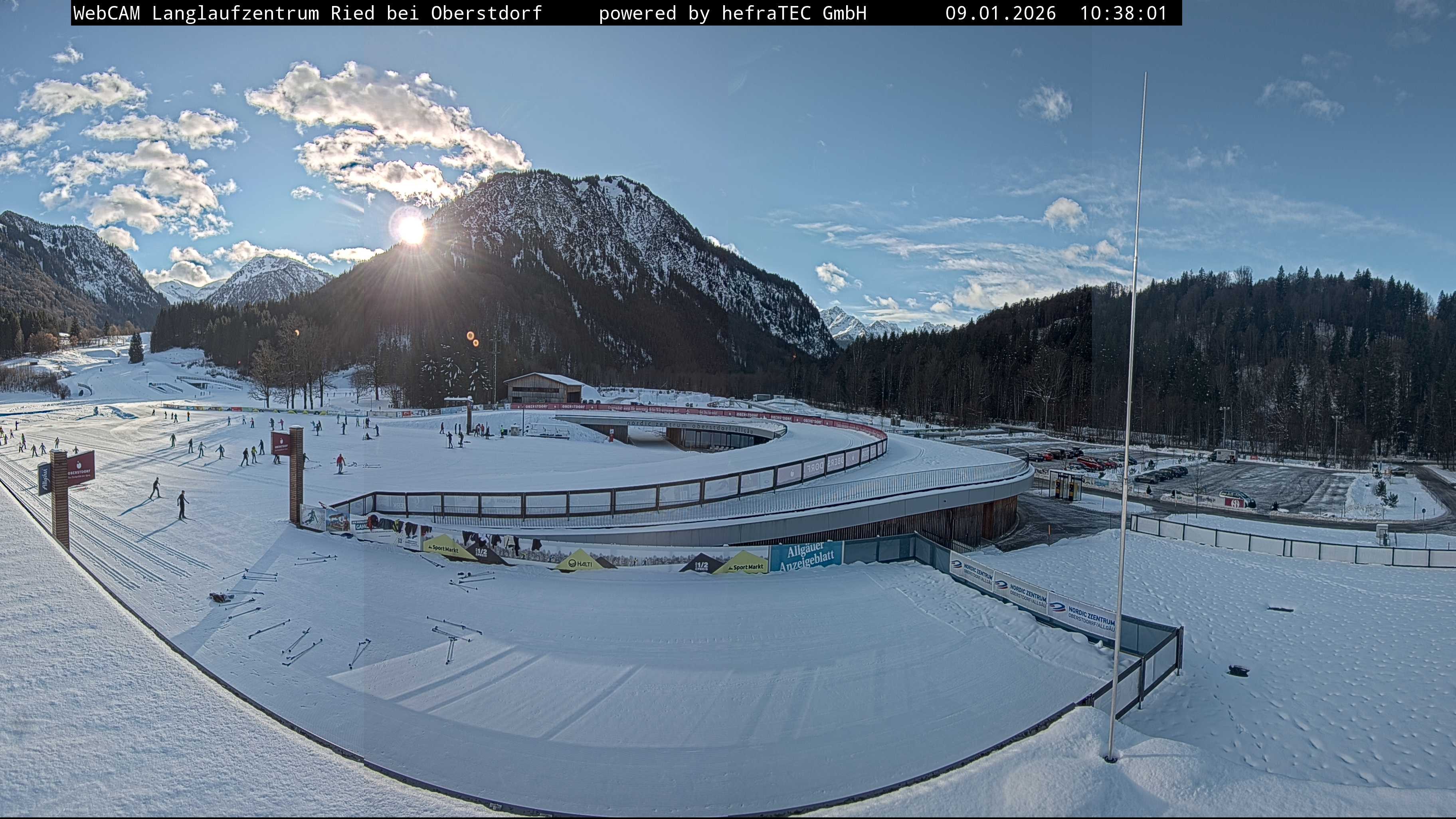 Archiv Foto Webcam Oberstdorf: Blick ins Langlaufstadion