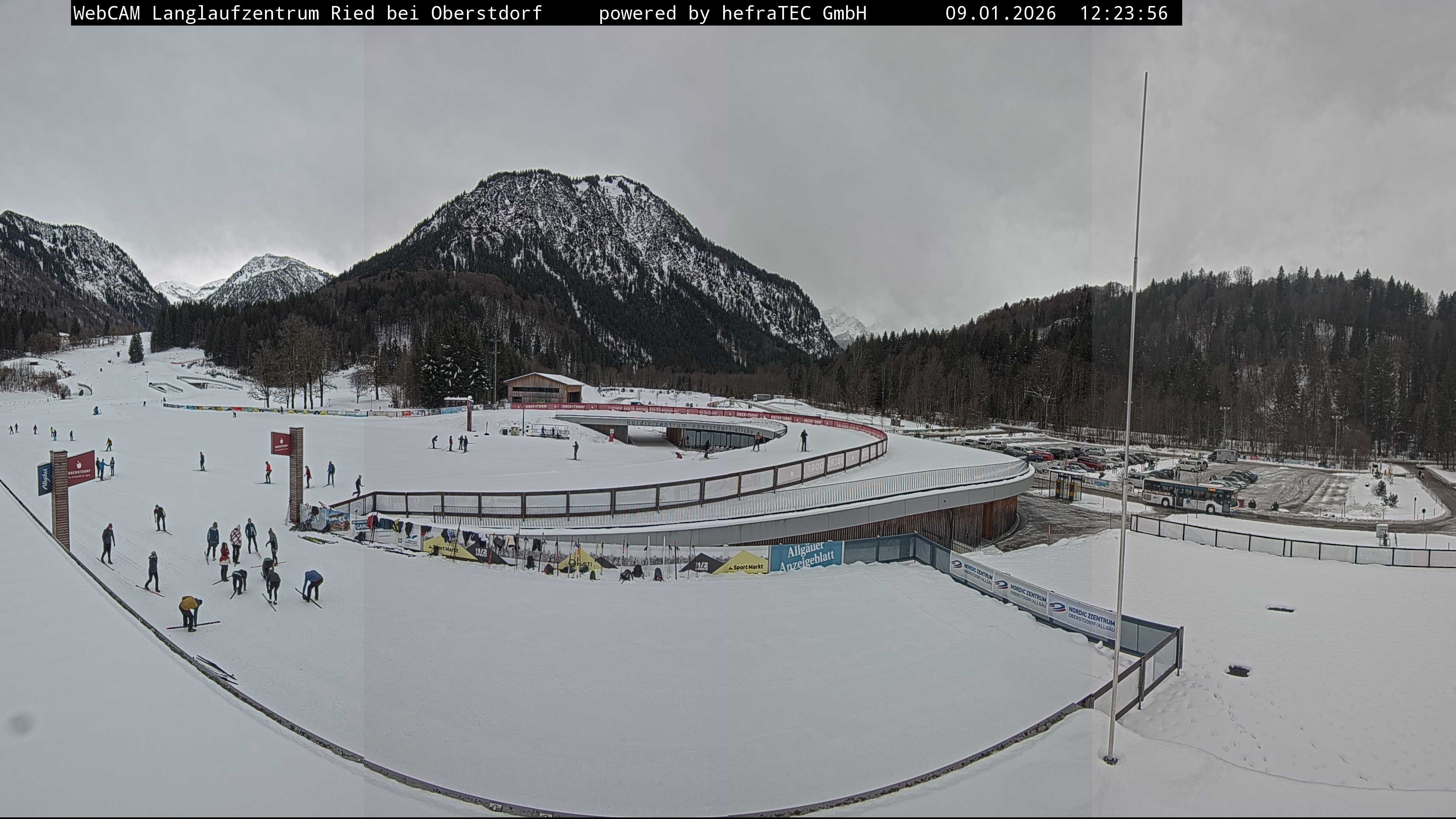 Archiv Foto Webcam Oberstdorf: Blick ins Langlaufstadion
