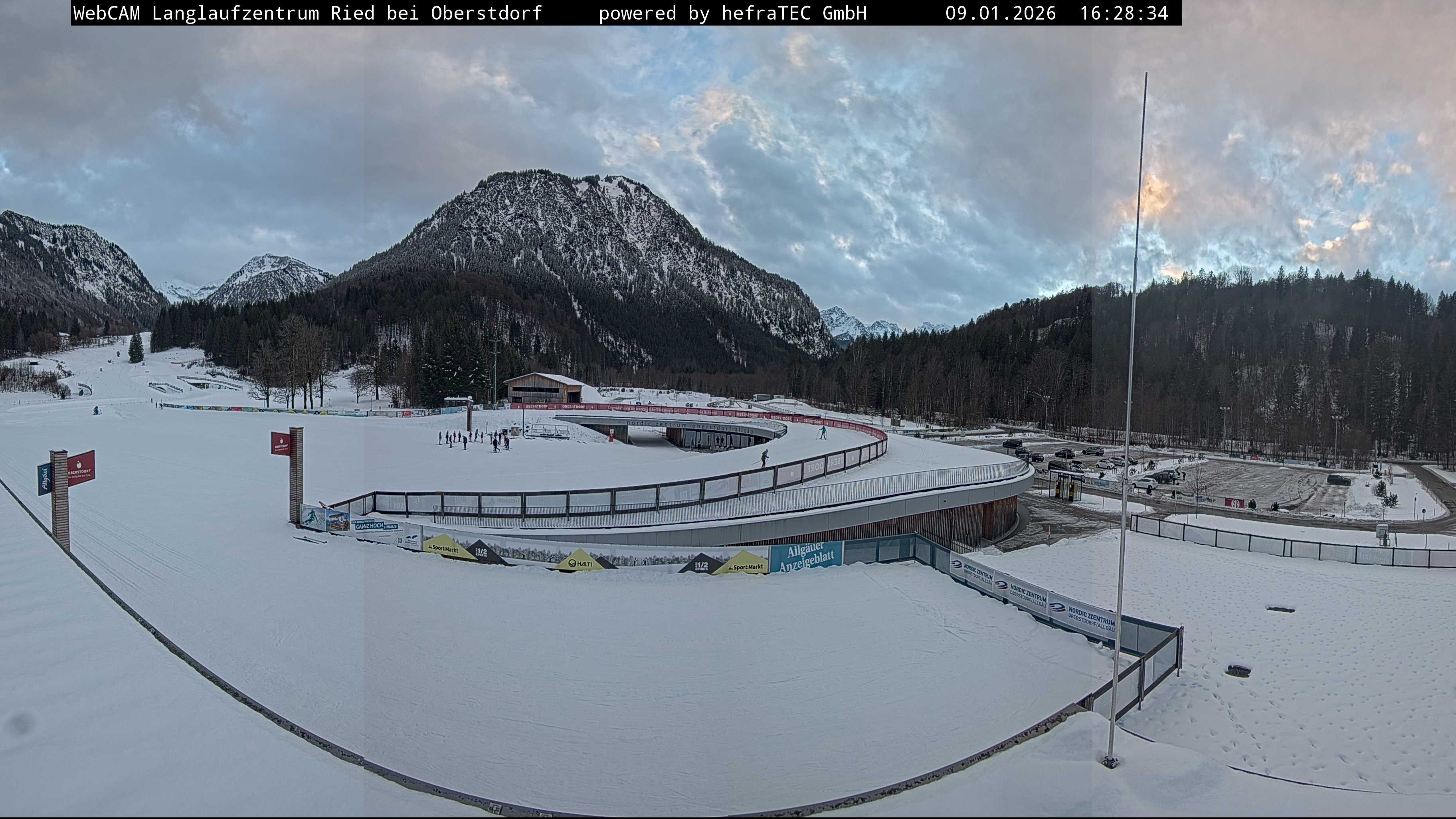 Archiv Foto Webcam Oberstdorf: Blick ins Langlaufstadion