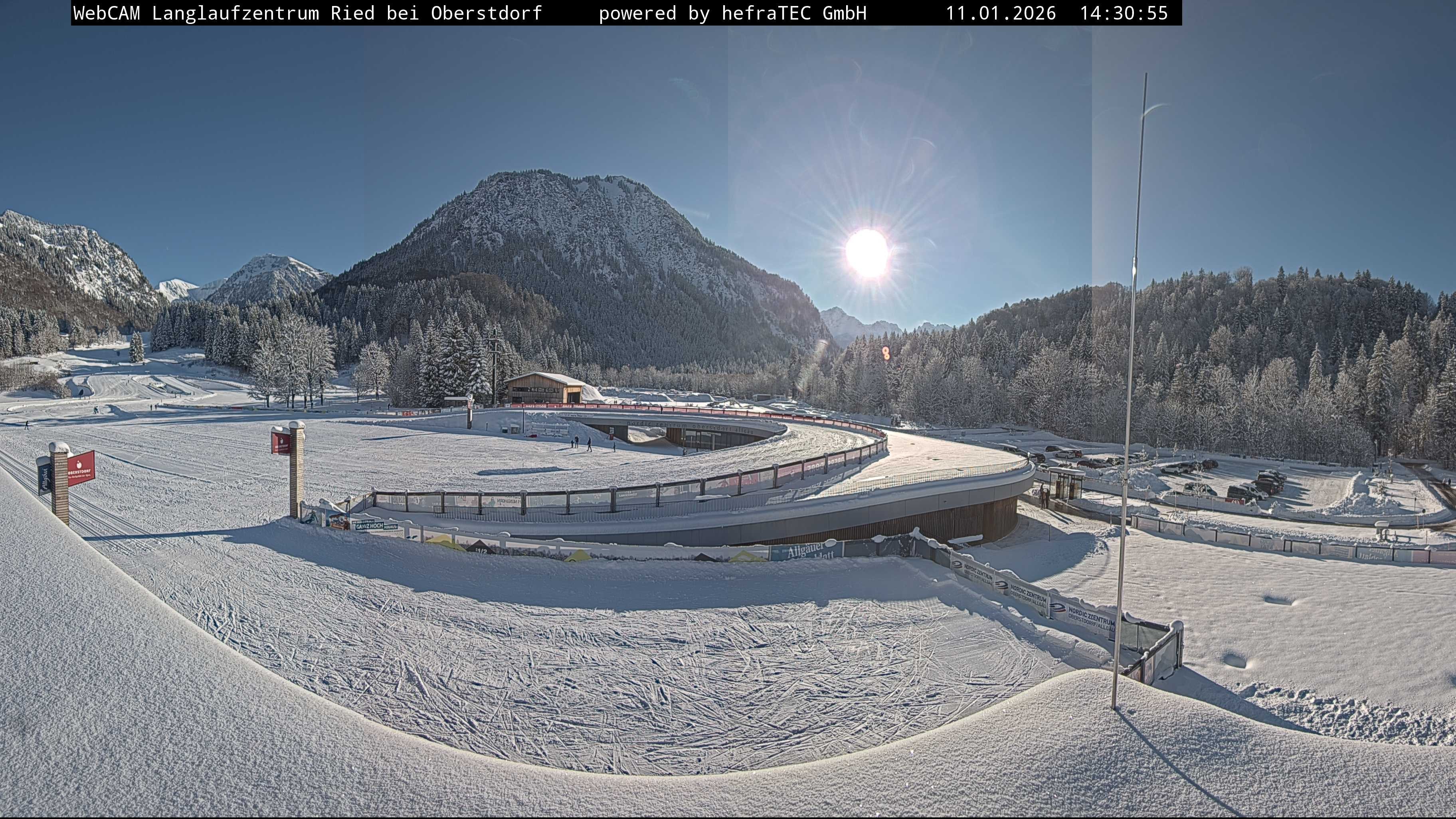 Archiv Foto Webcam Oberstdorf: Blick ins Langlaufstadion