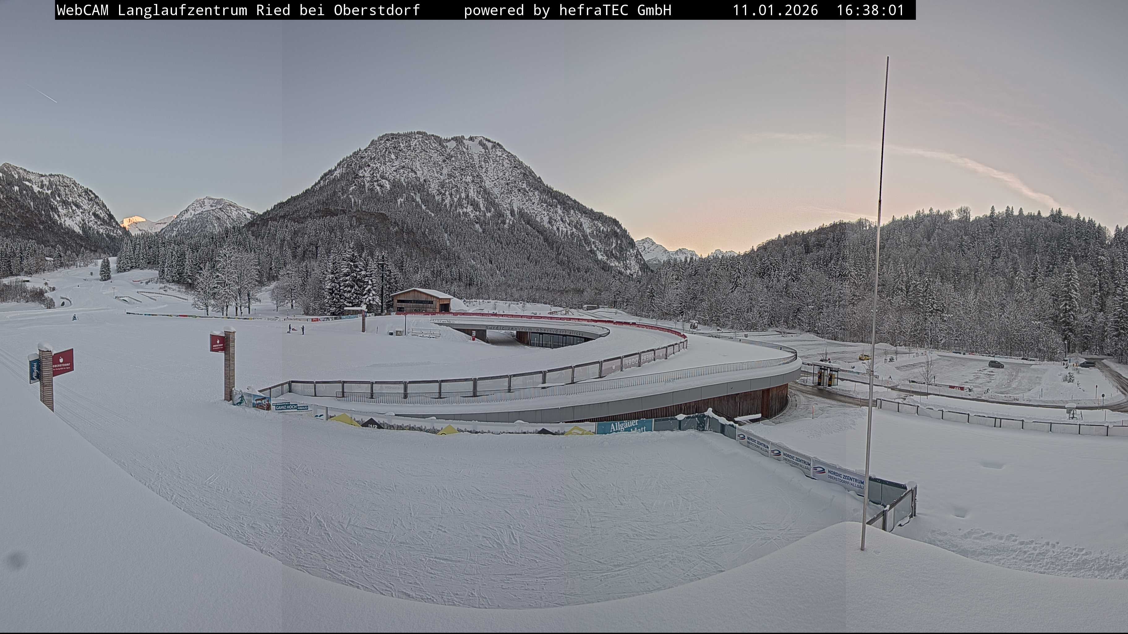 Archiv Foto Webcam Oberstdorf: Blick ins Langlaufstadion