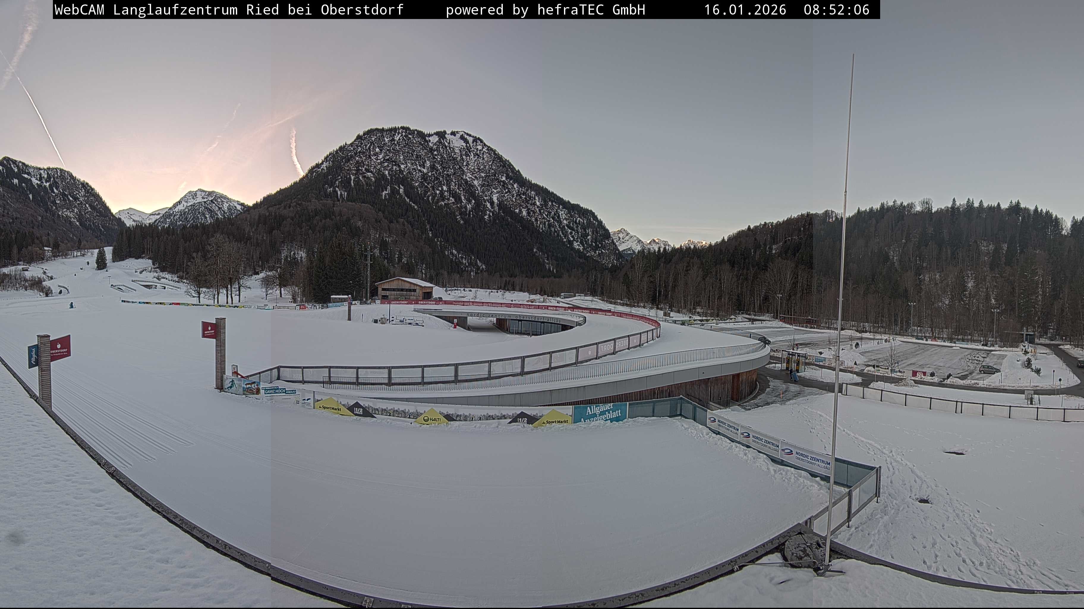 Archiv Foto Webcam Oberstdorf: Blick ins Langlaufstadion