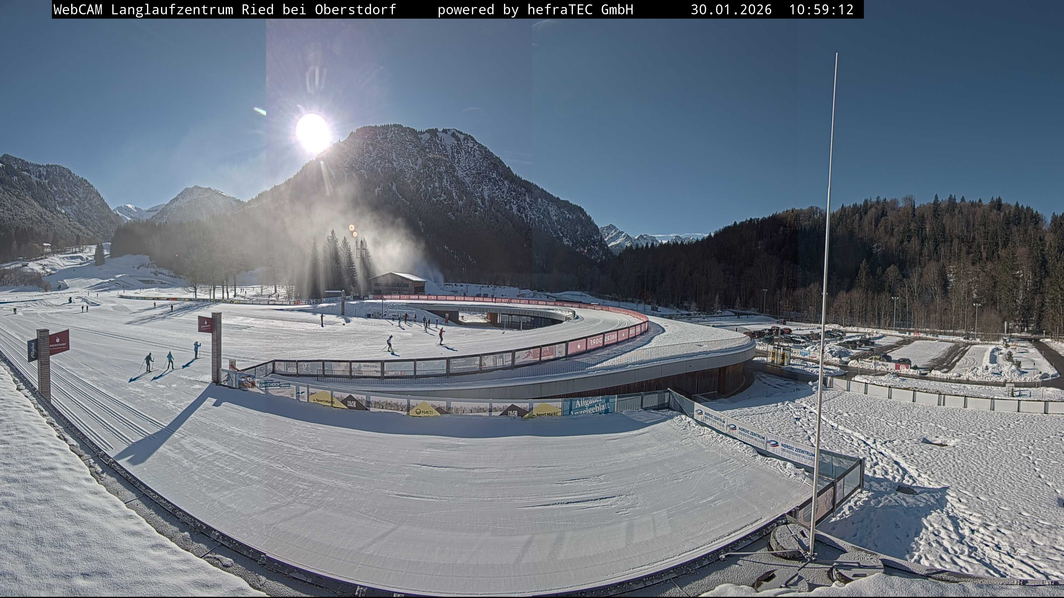 Archiv Foto Webcam Oberstdorf: Blick ins Langlaufstadion