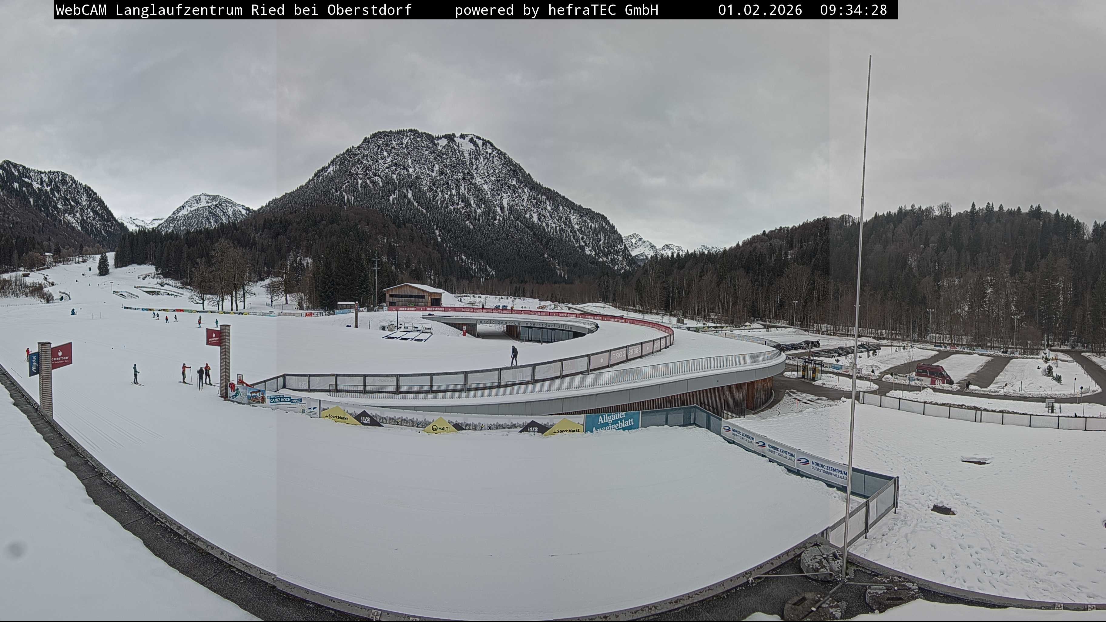 Archiv Foto Webcam Oberstdorf: Blick ins Langlaufstadion