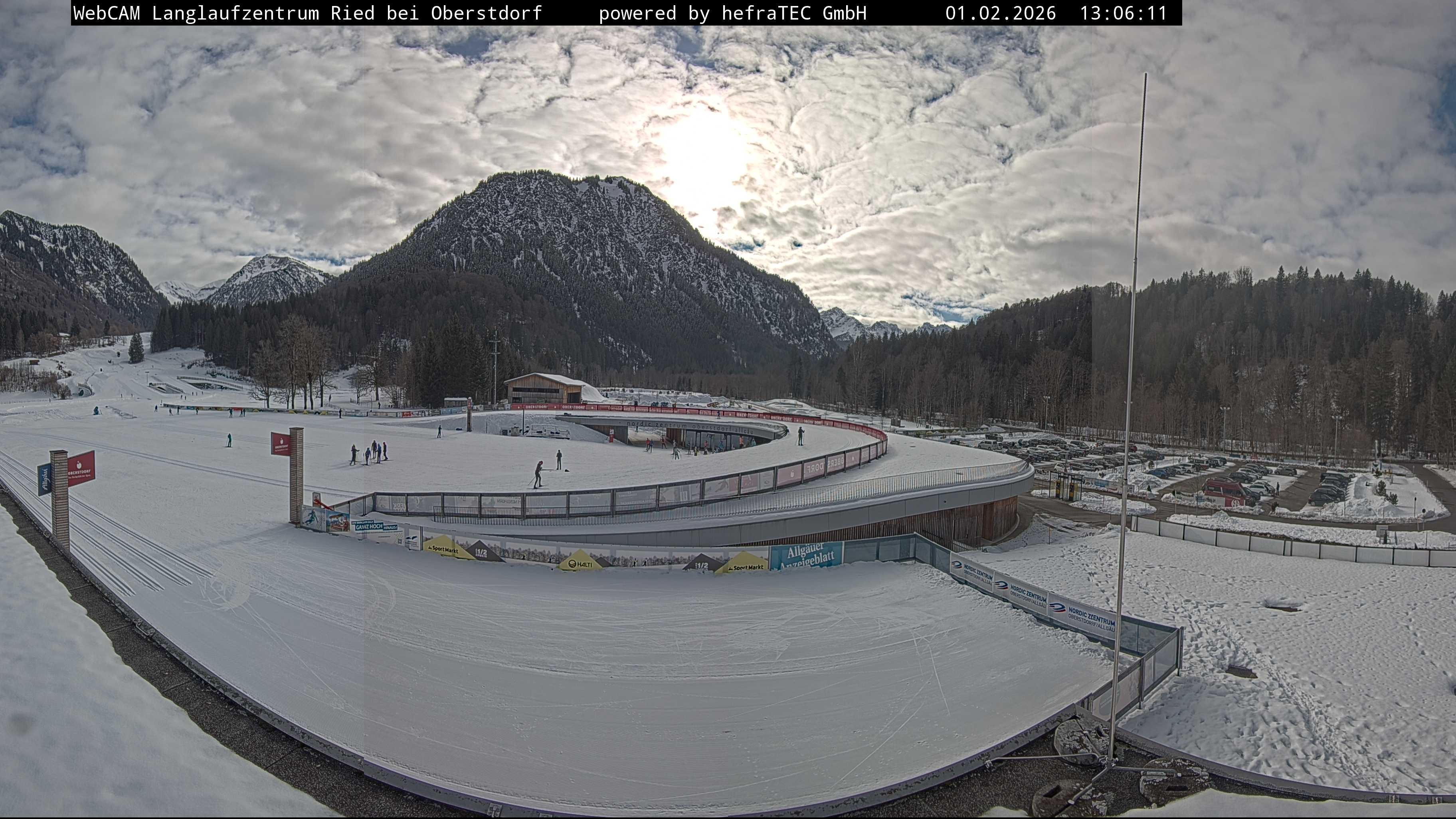 Archiv Foto Webcam Oberstdorf: Blick ins Langlaufstadion