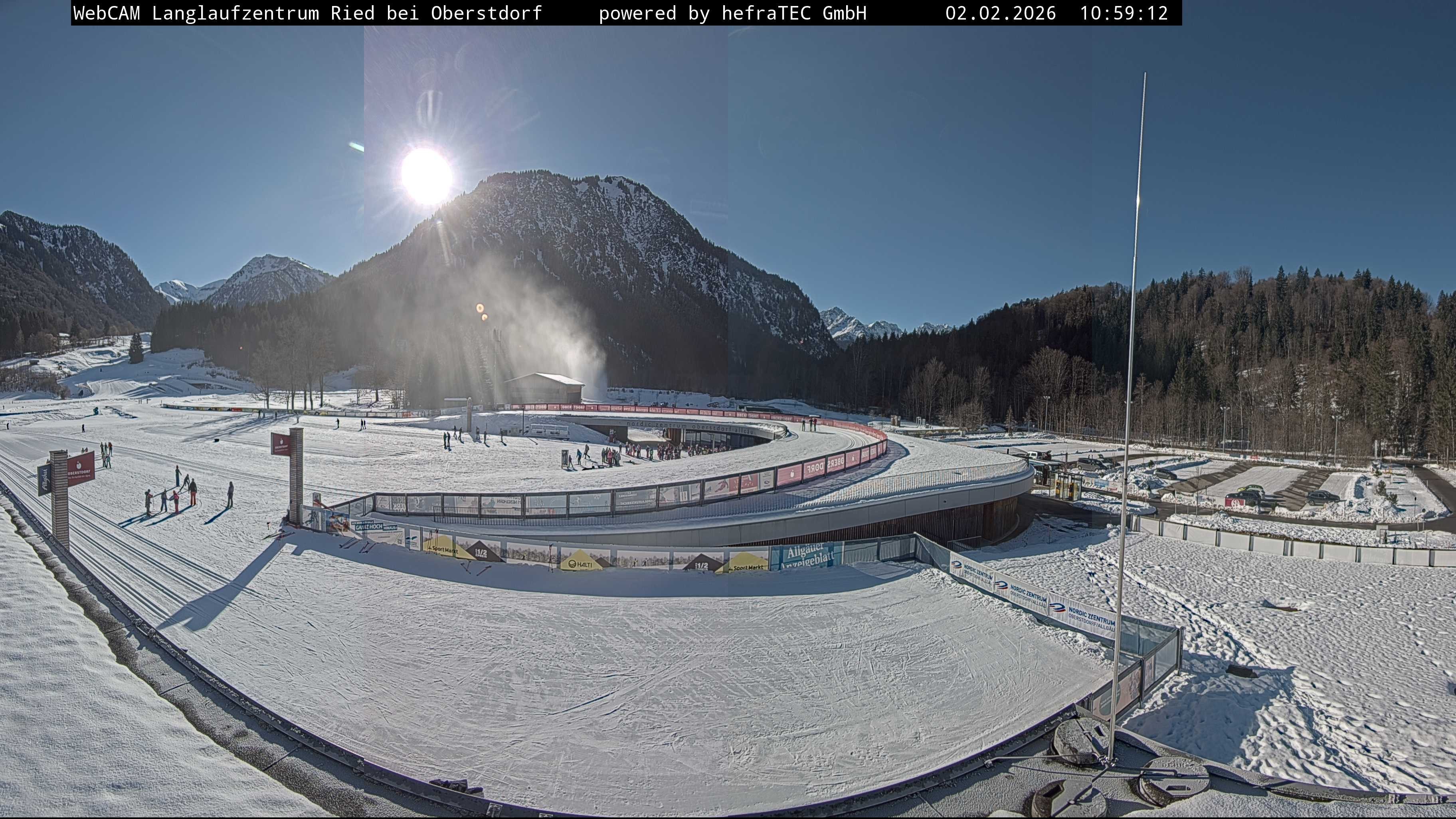Archiv Foto Webcam Oberstdorf: Blick ins Langlaufstadion