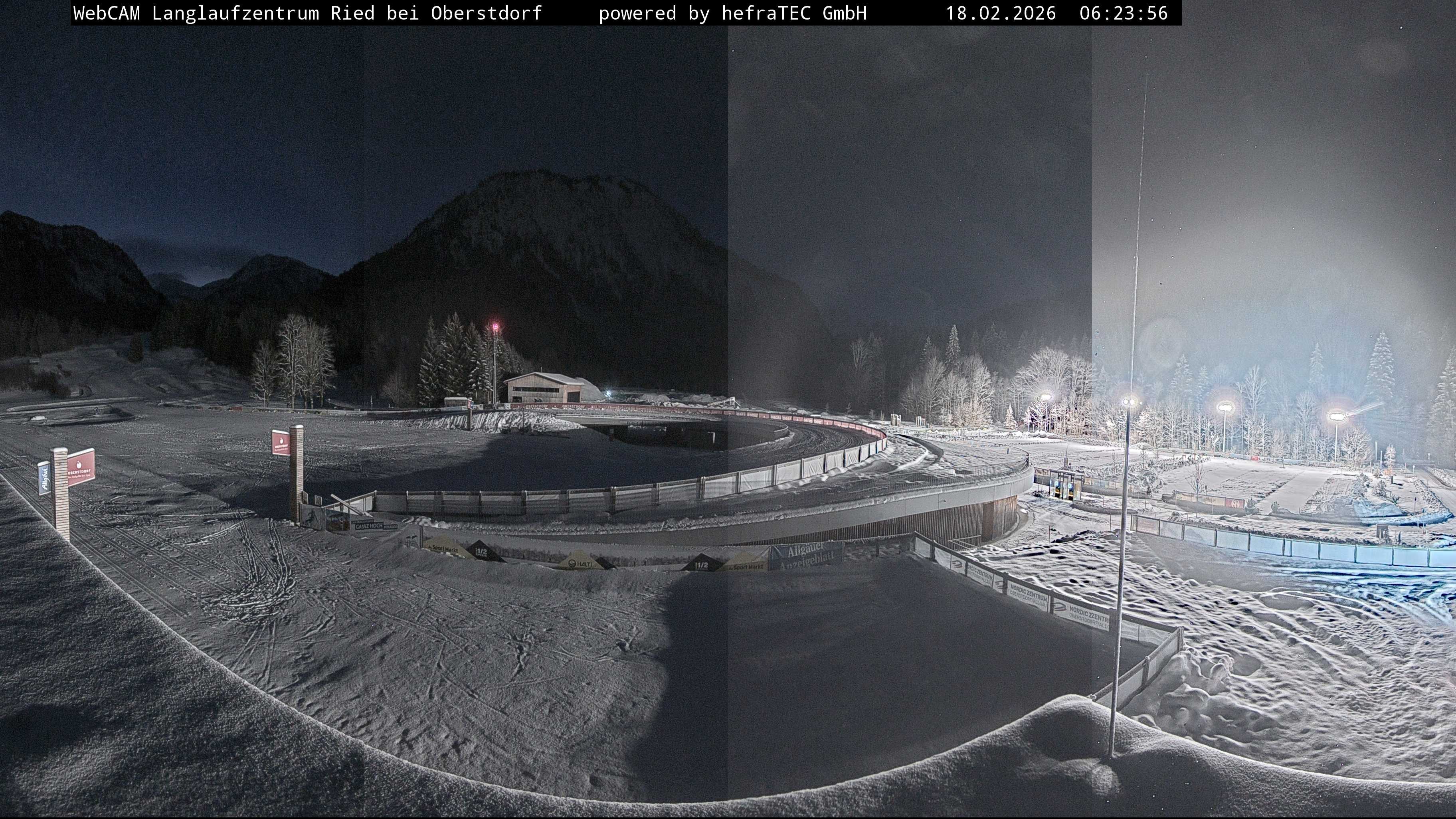 Archiv Foto Webcam Oberstdorf: Blick ins Langlaufstadion