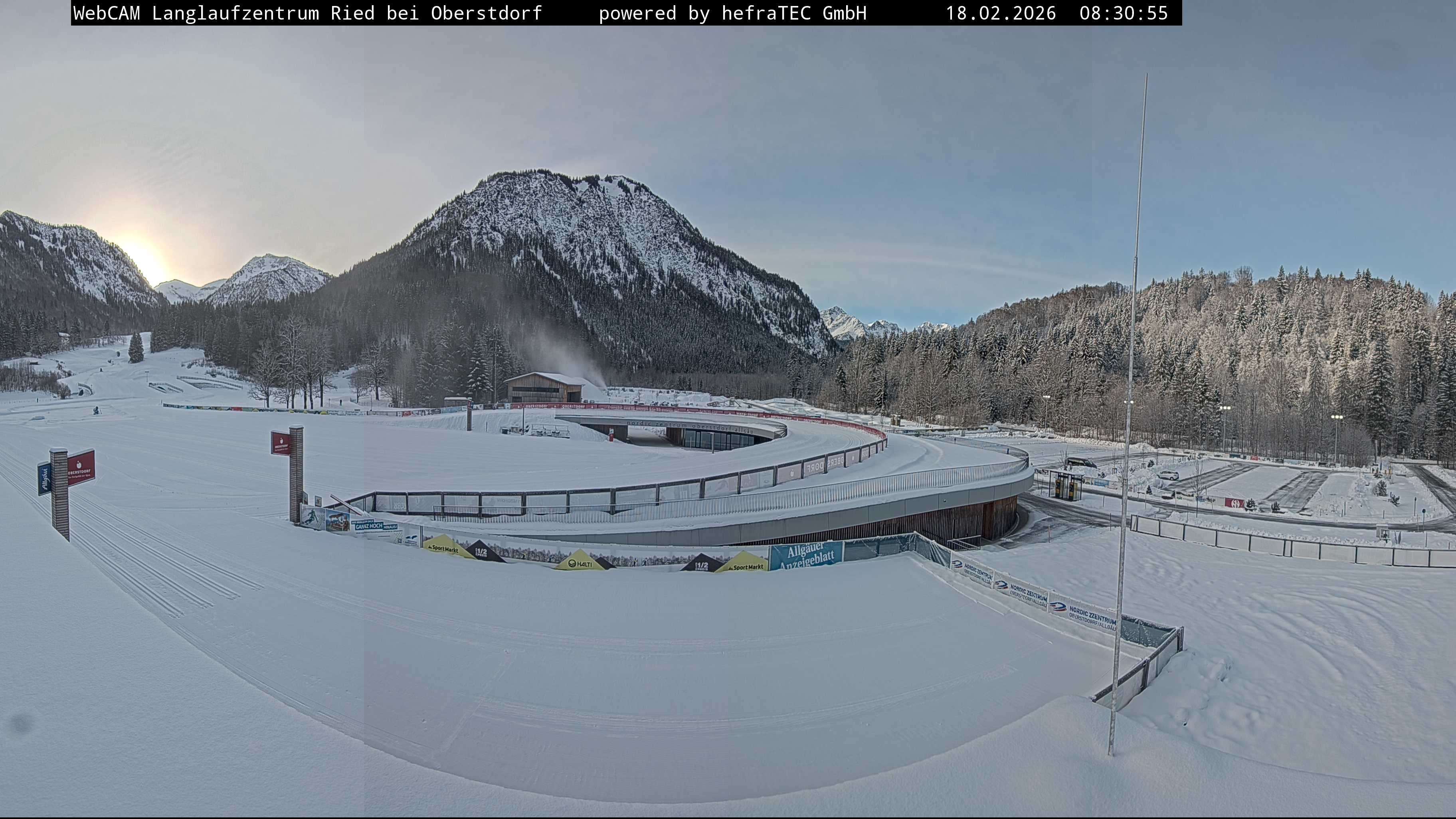 Archiv Foto Webcam Oberstdorf: Blick ins Langlaufstadion
