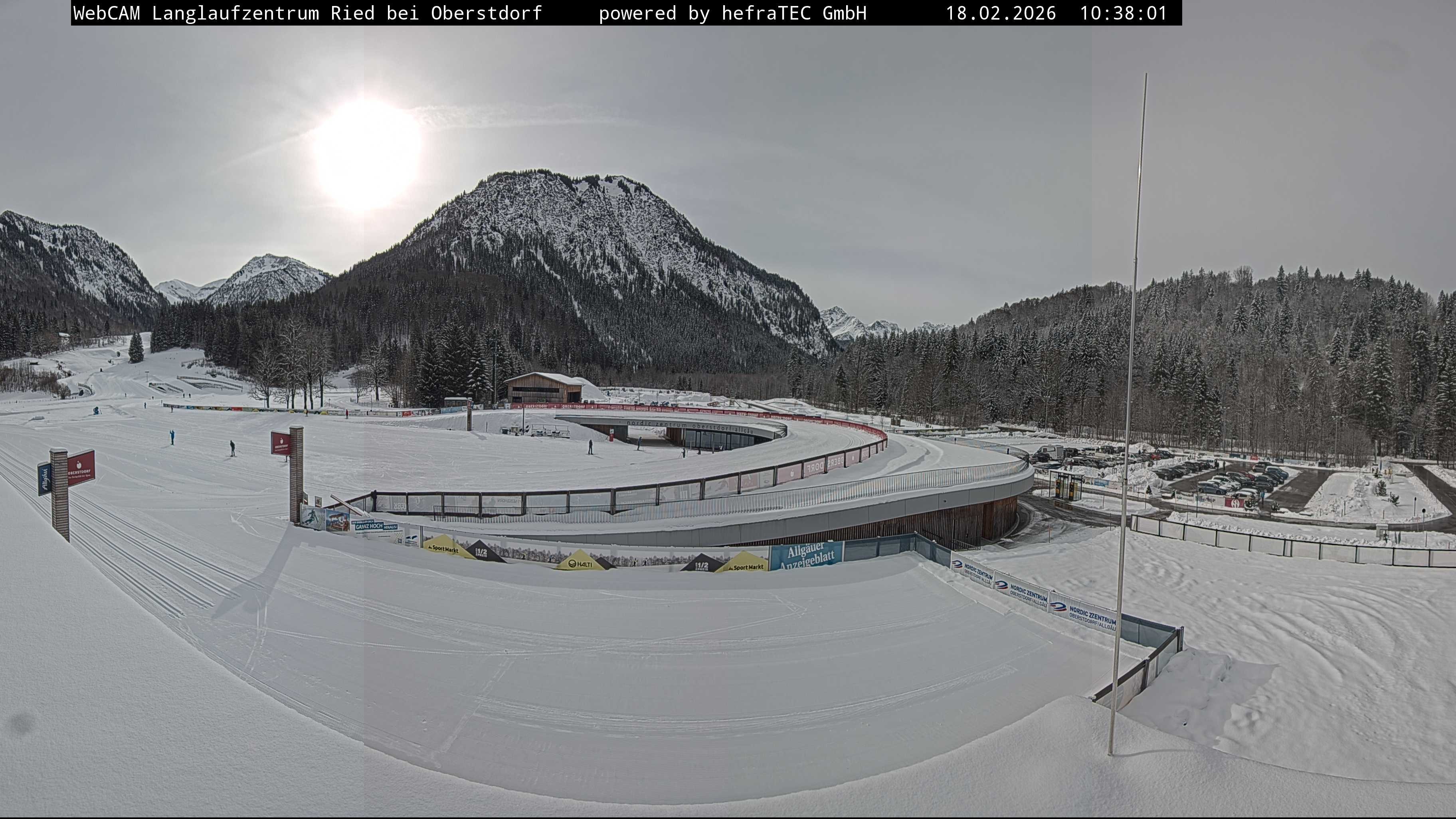 Archiv Foto Webcam Oberstdorf: Blick ins Langlaufstadion