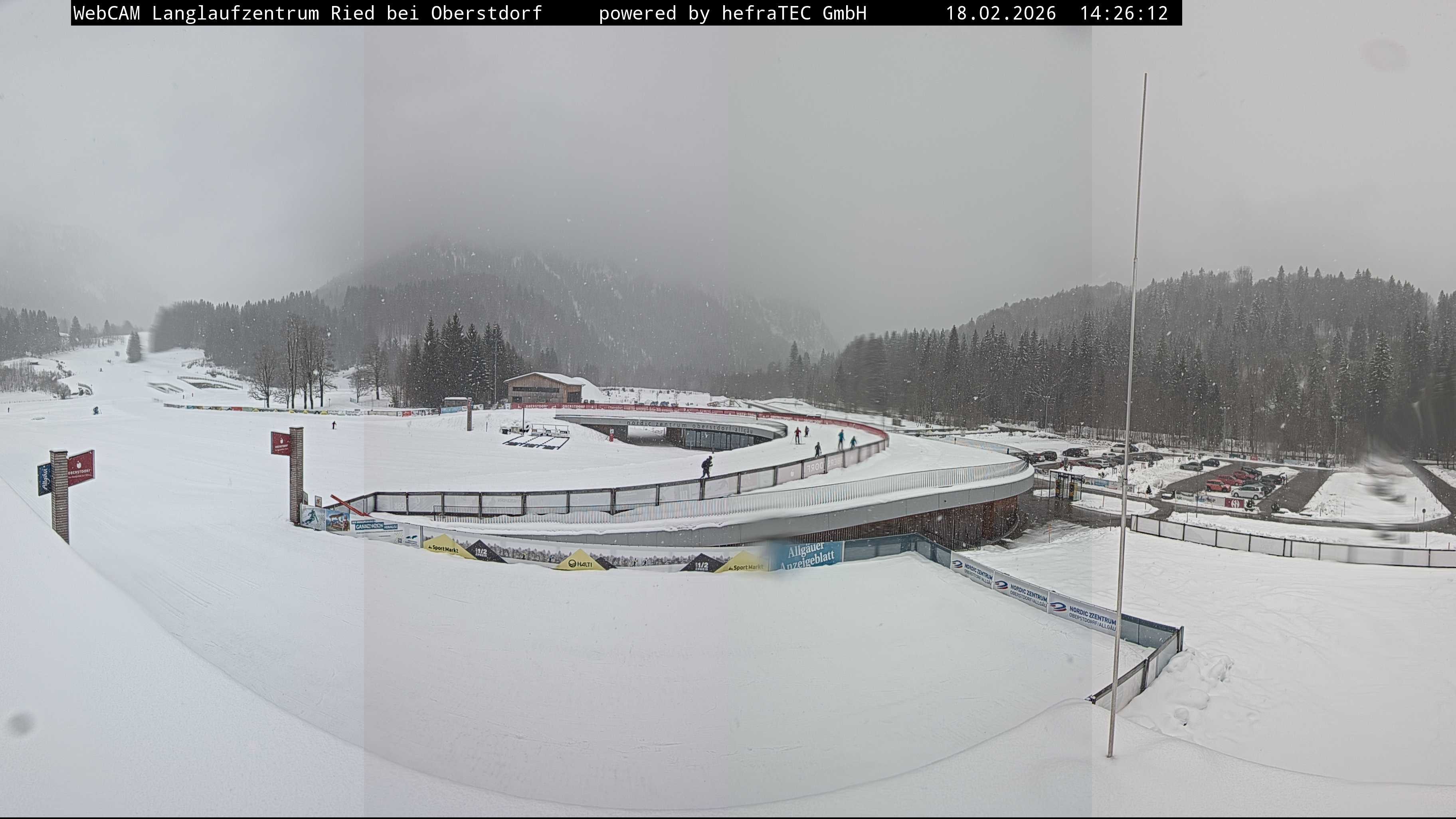 Archiv Foto Webcam Oberstdorf: Blick ins Langlaufstadion
