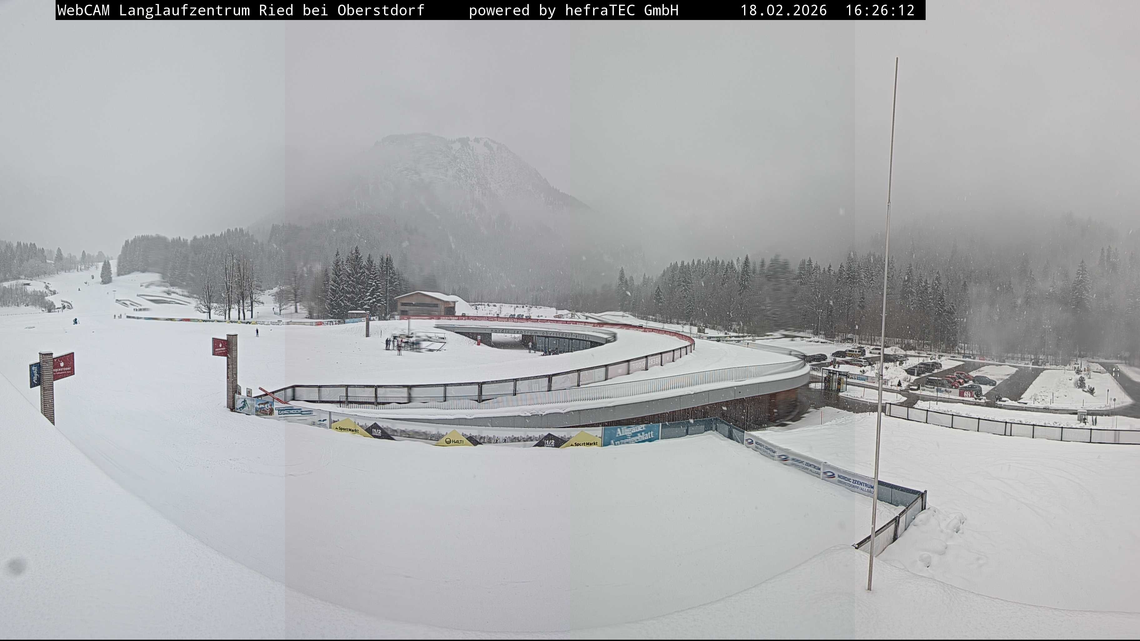Archiv Foto Webcam Oberstdorf: Blick ins Langlaufstadion