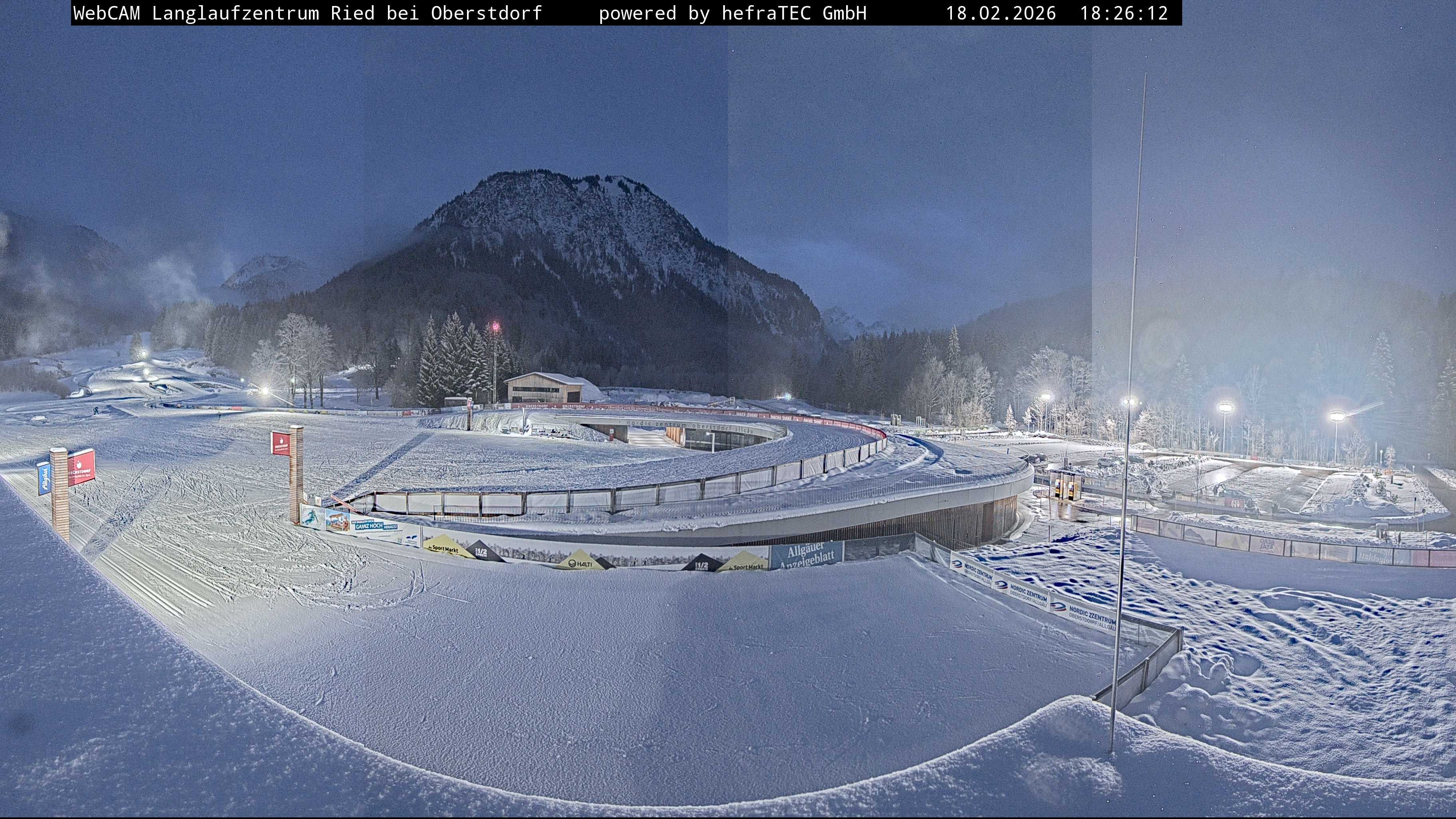 Archiv Foto Webcam Oberstdorf: Blick ins Langlaufstadion