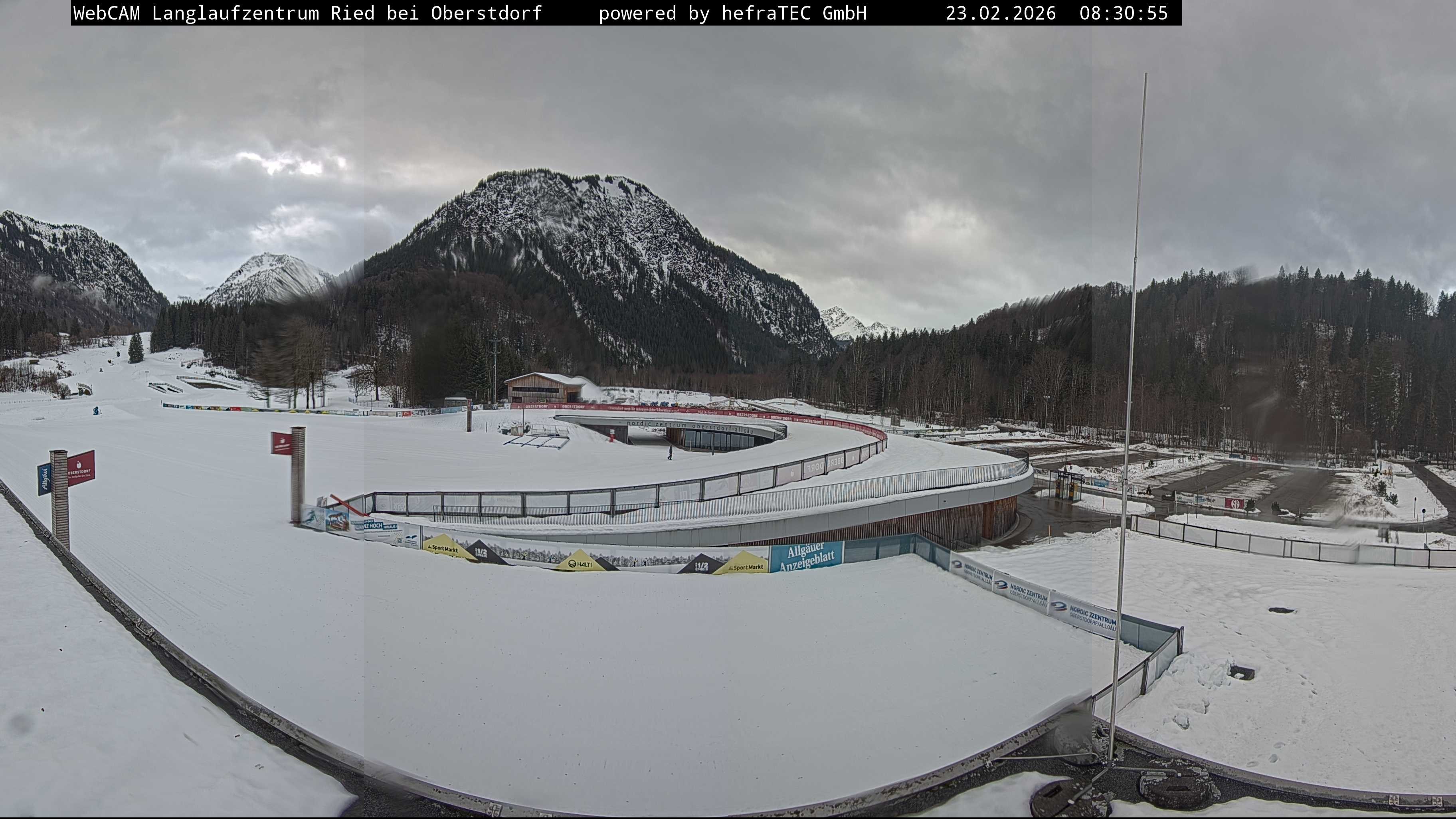 Archiv Foto Webcam Oberstdorf: Blick ins Langlaufstadion