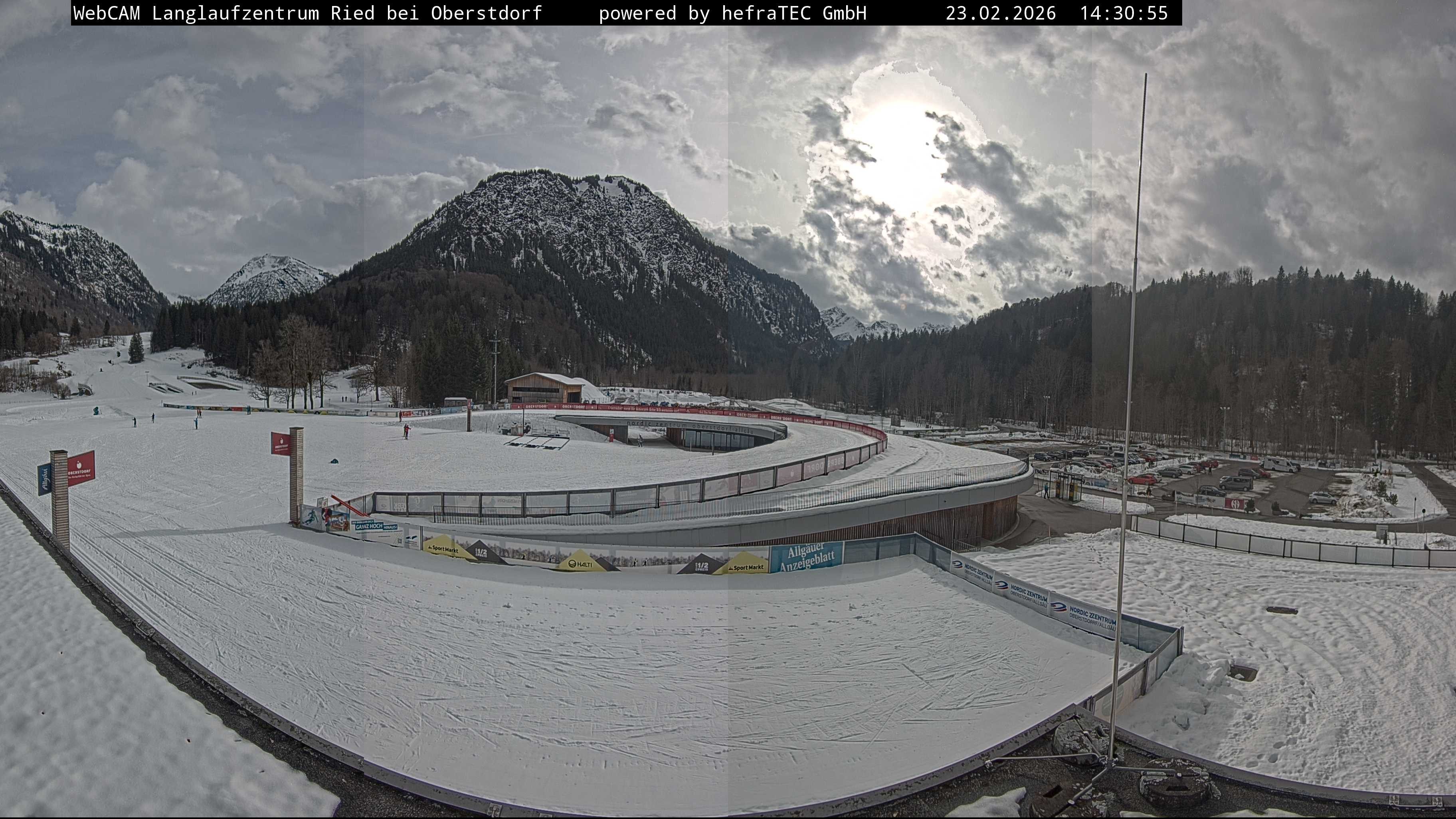 Archiv Foto Webcam Oberstdorf: Blick ins Langlaufstadion