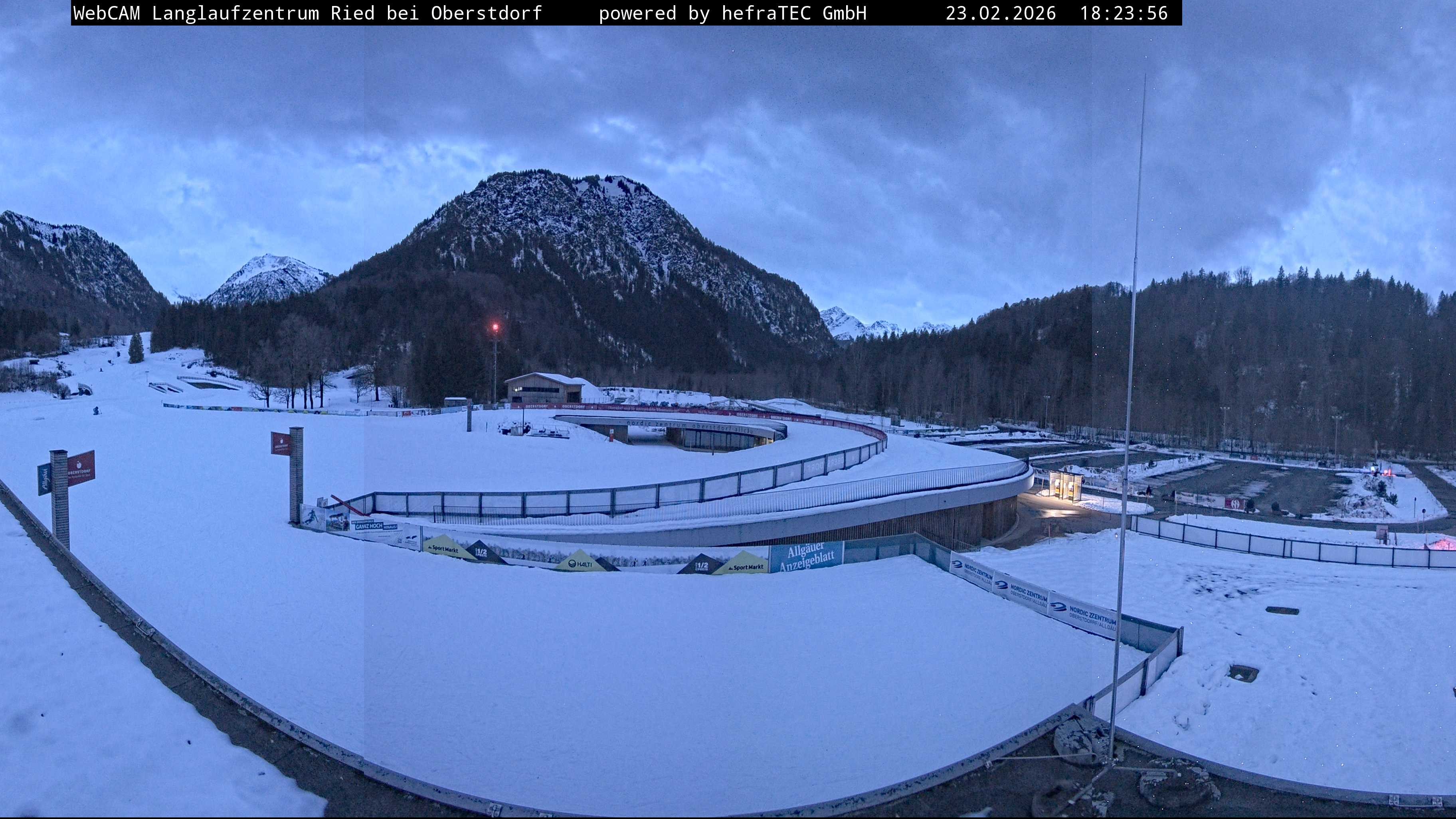 Archiv Foto Webcam Oberstdorf: Blick ins Langlaufstadion