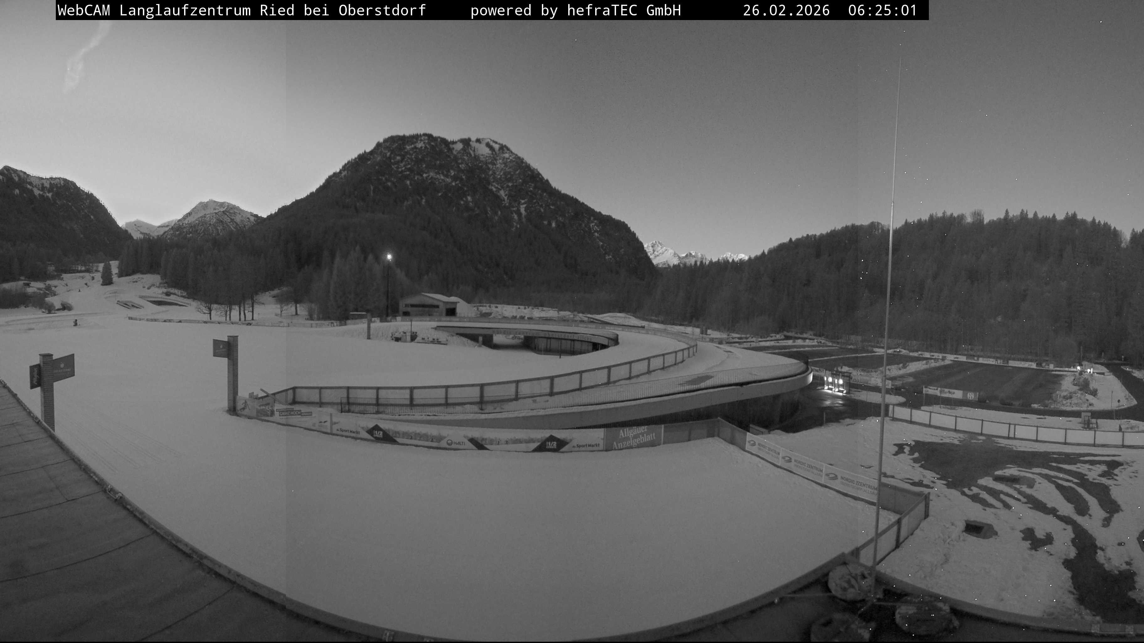 Archiv Foto Webcam Oberstdorf: Blick ins Langlaufstadion