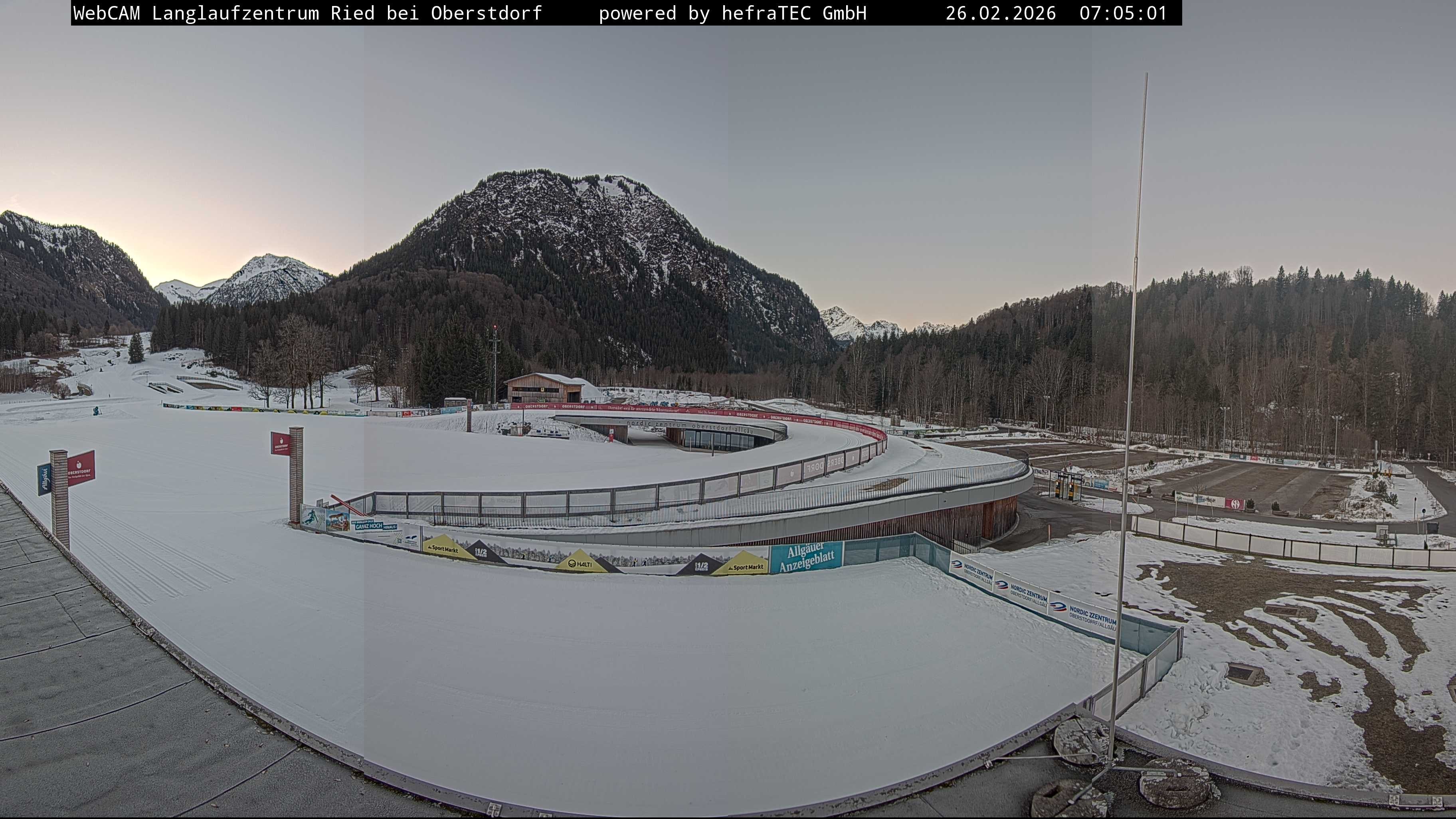 Archiv Foto Webcam Oberstdorf: Blick ins Langlaufstadion