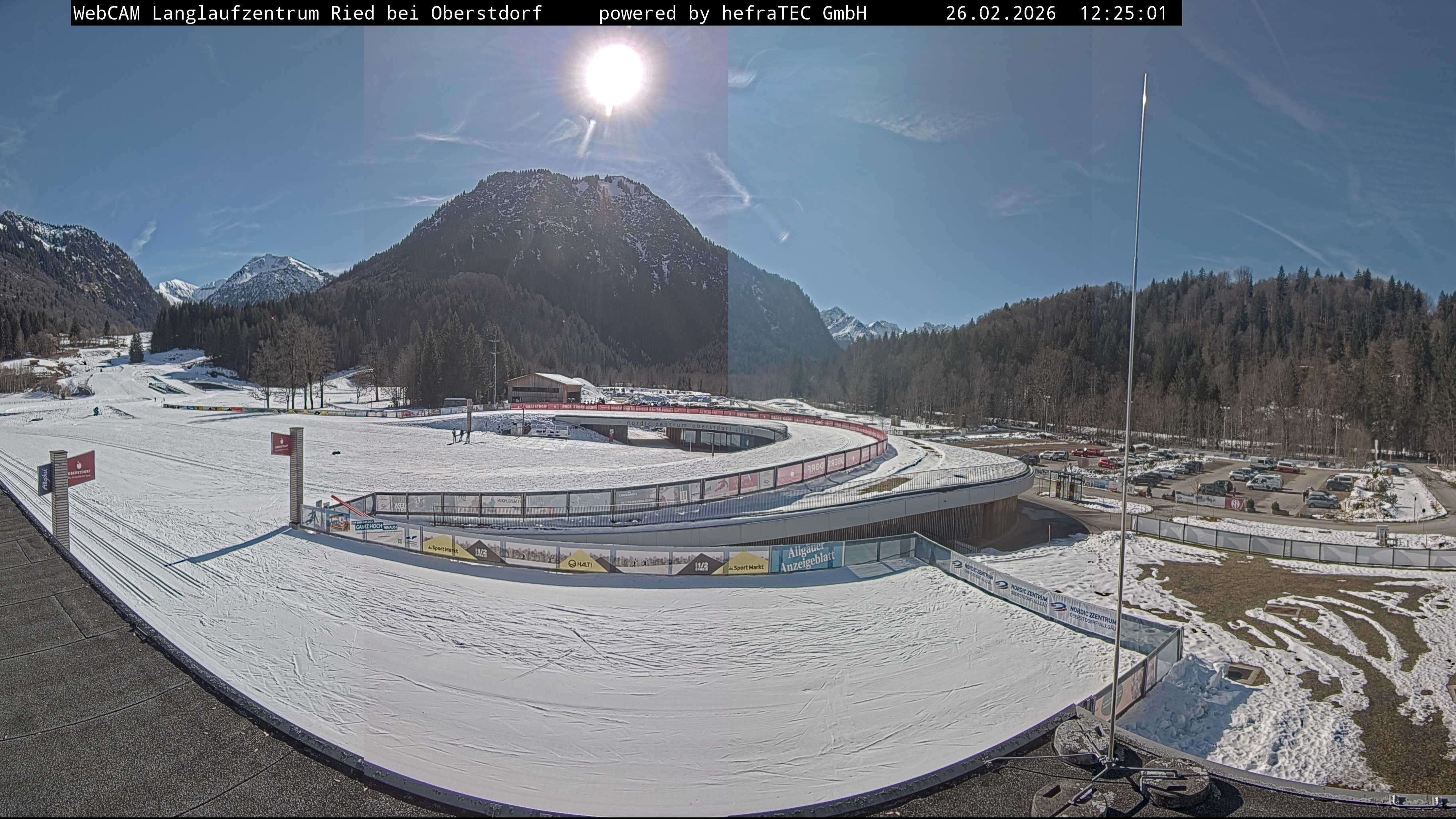 Archiv Foto Webcam Oberstdorf: Blick ins Langlaufstadion