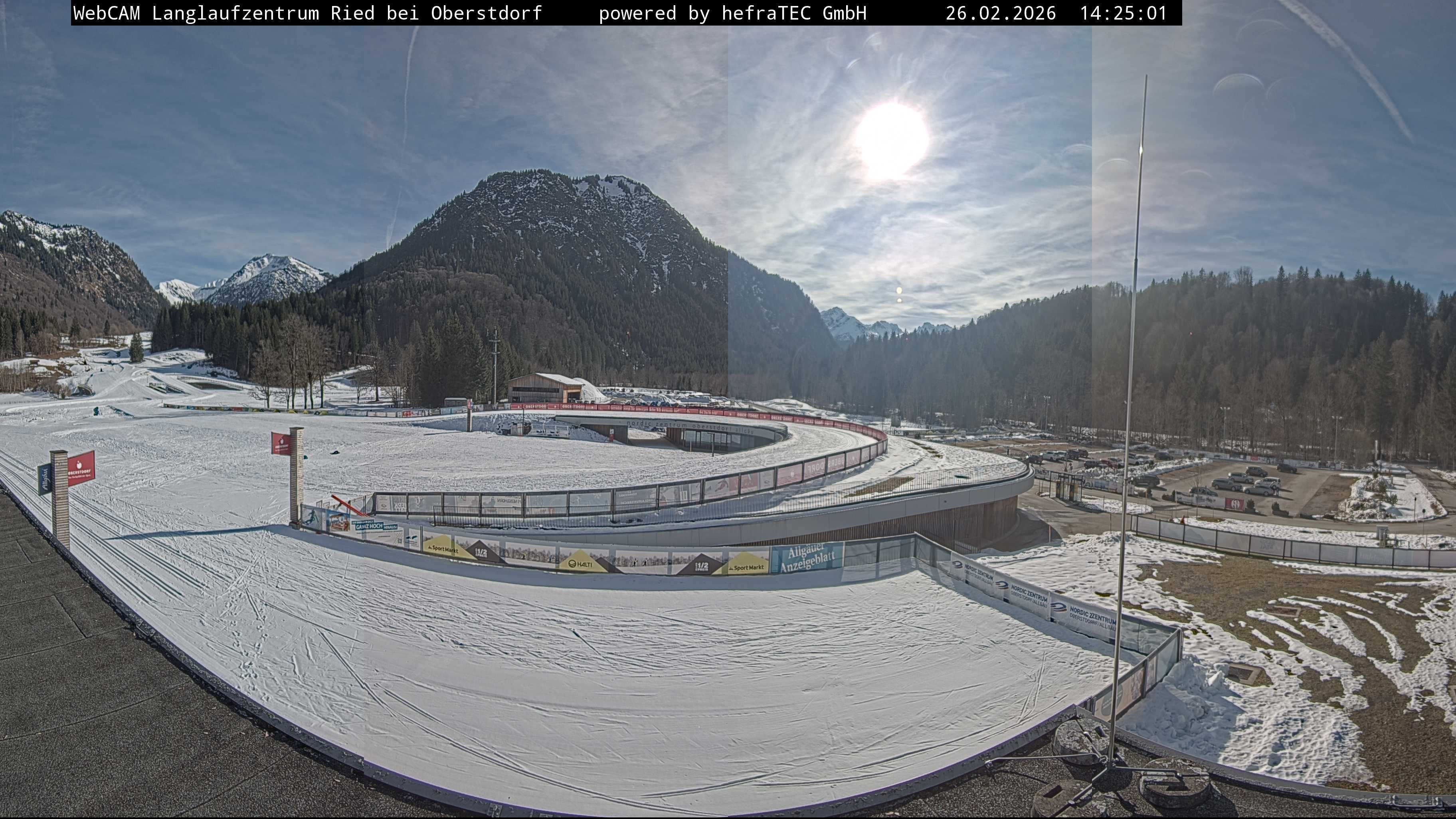 Archiv Foto Webcam Oberstdorf: Blick ins Langlaufstadion