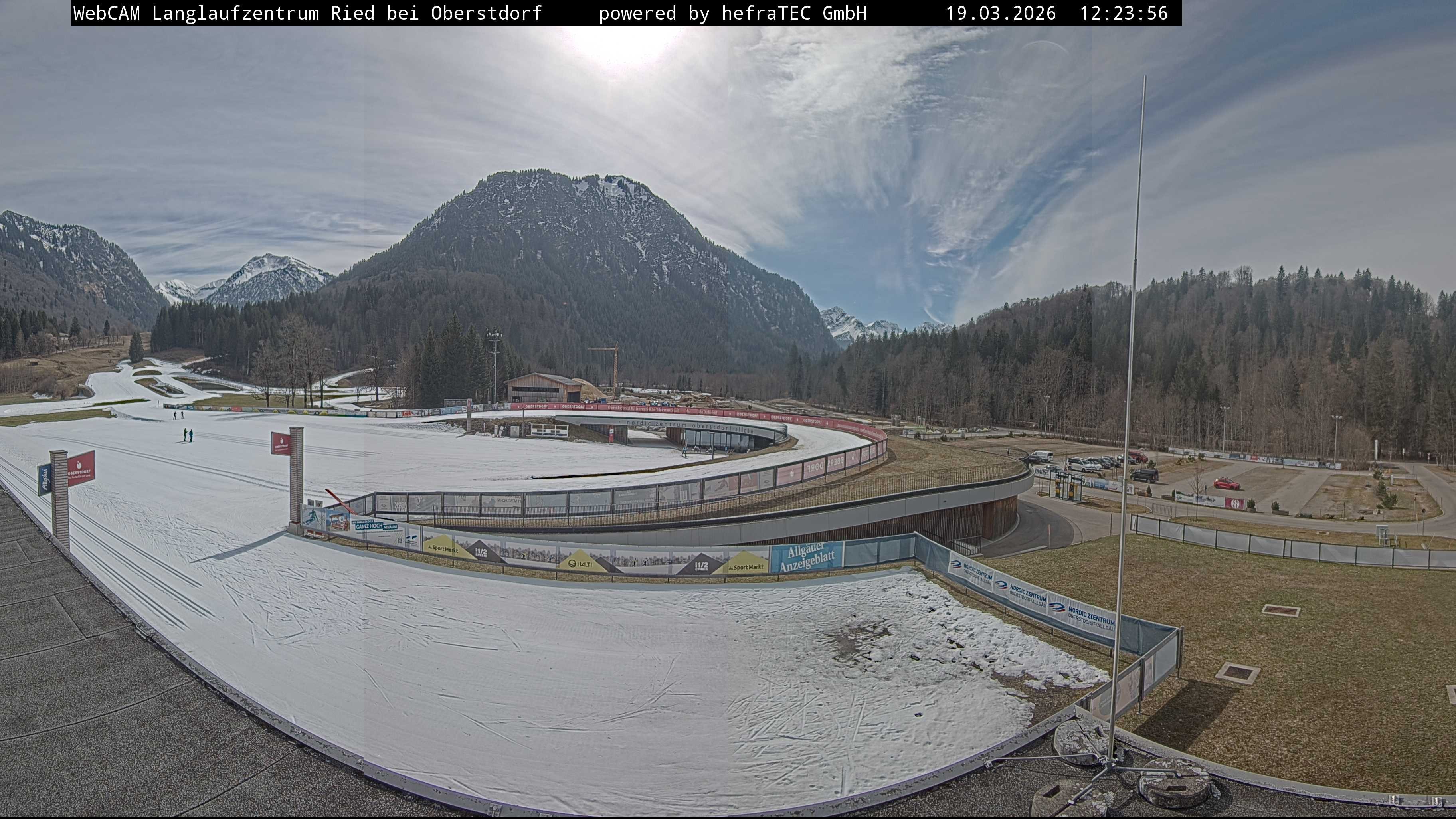Archiv Foto Webcam Oberstdorf: Blick ins Langlaufstadion