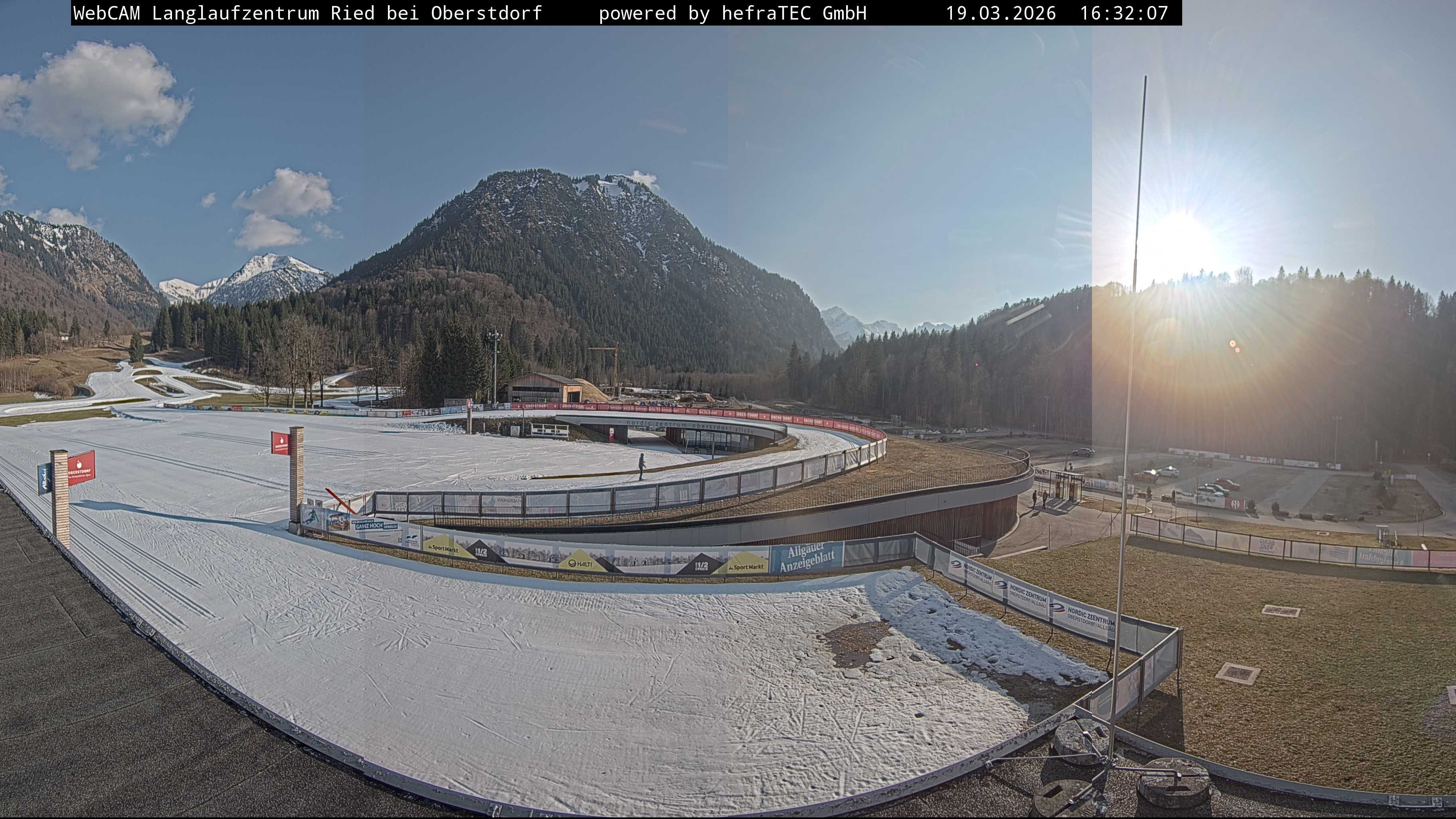 Archiv Foto Webcam Oberstdorf: Blick ins Langlaufstadion