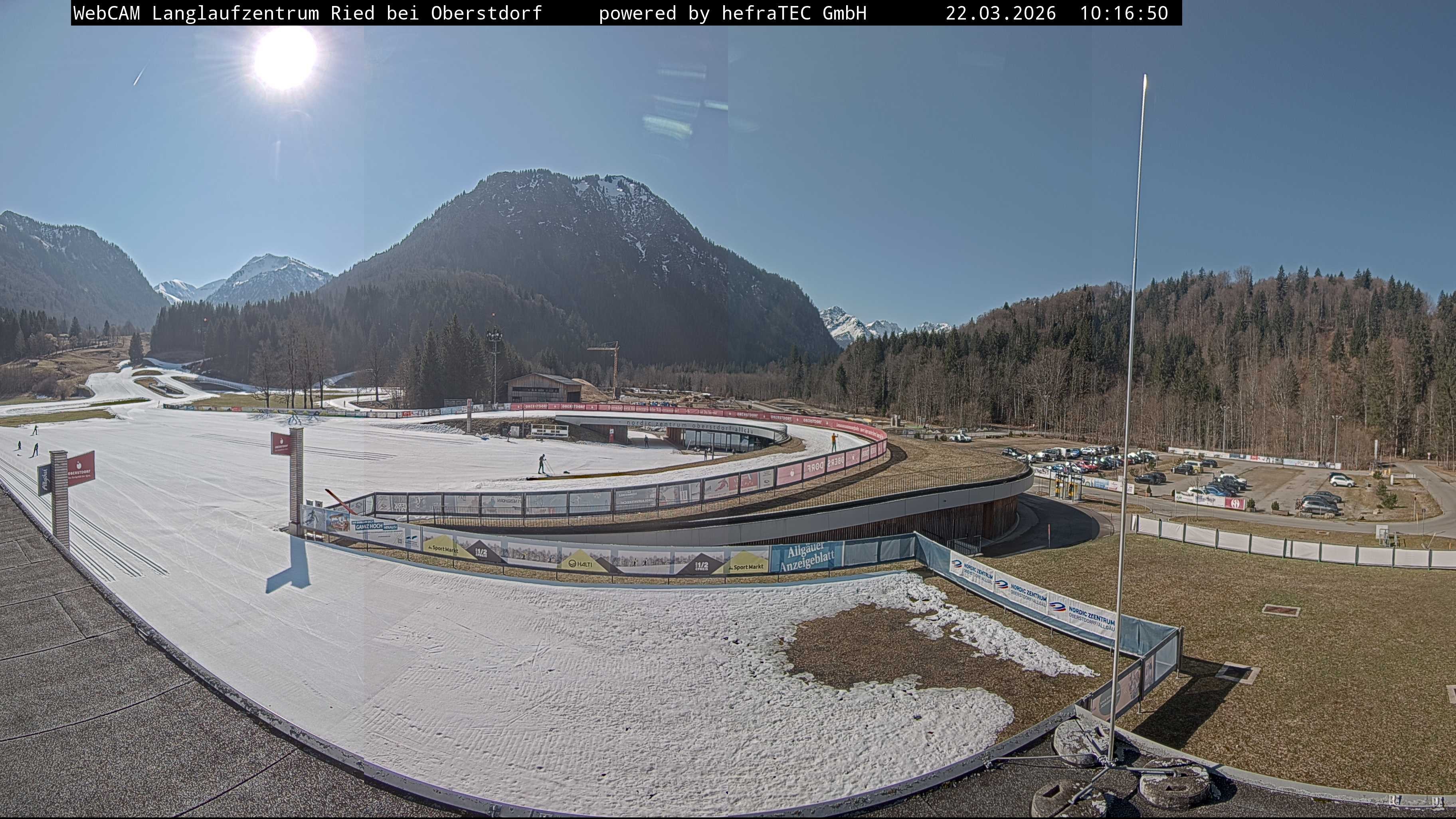 Archiv Foto Webcam Oberstdorf: Blick ins Langlaufstadion