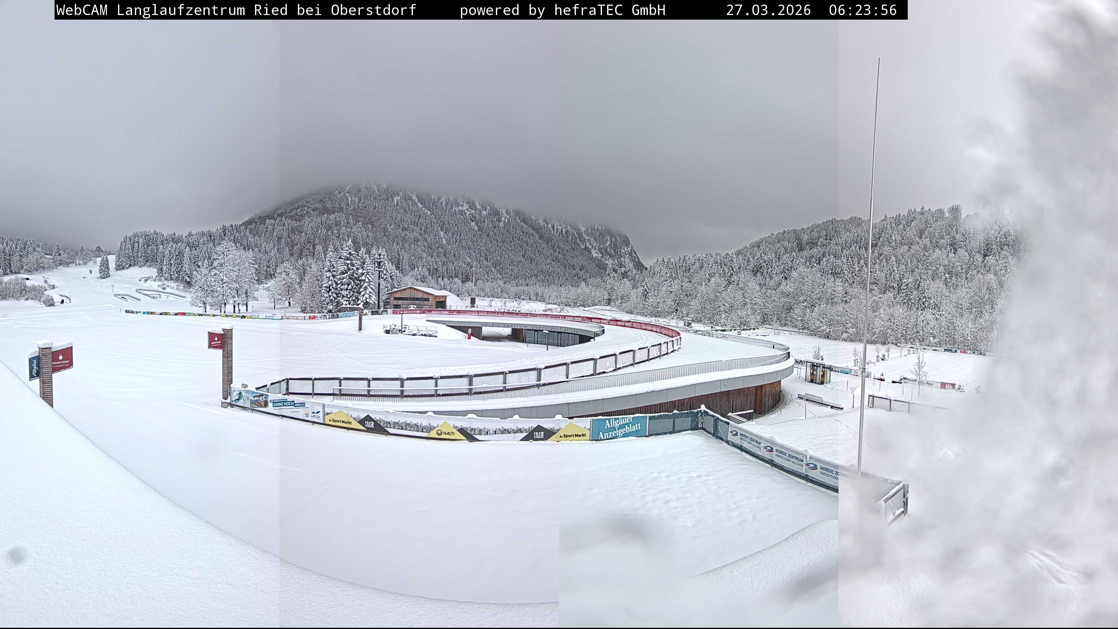 Archiv Foto Webcam Oberstdorf: Blick ins Langlaufstadion