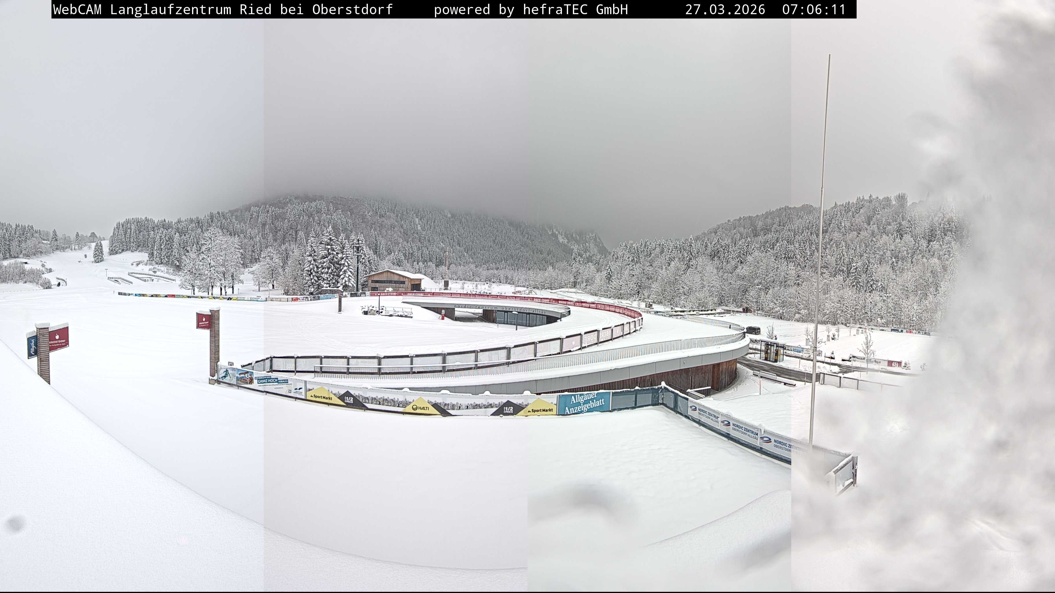 Archiv Foto Webcam Oberstdorf: Blick ins Langlaufstadion