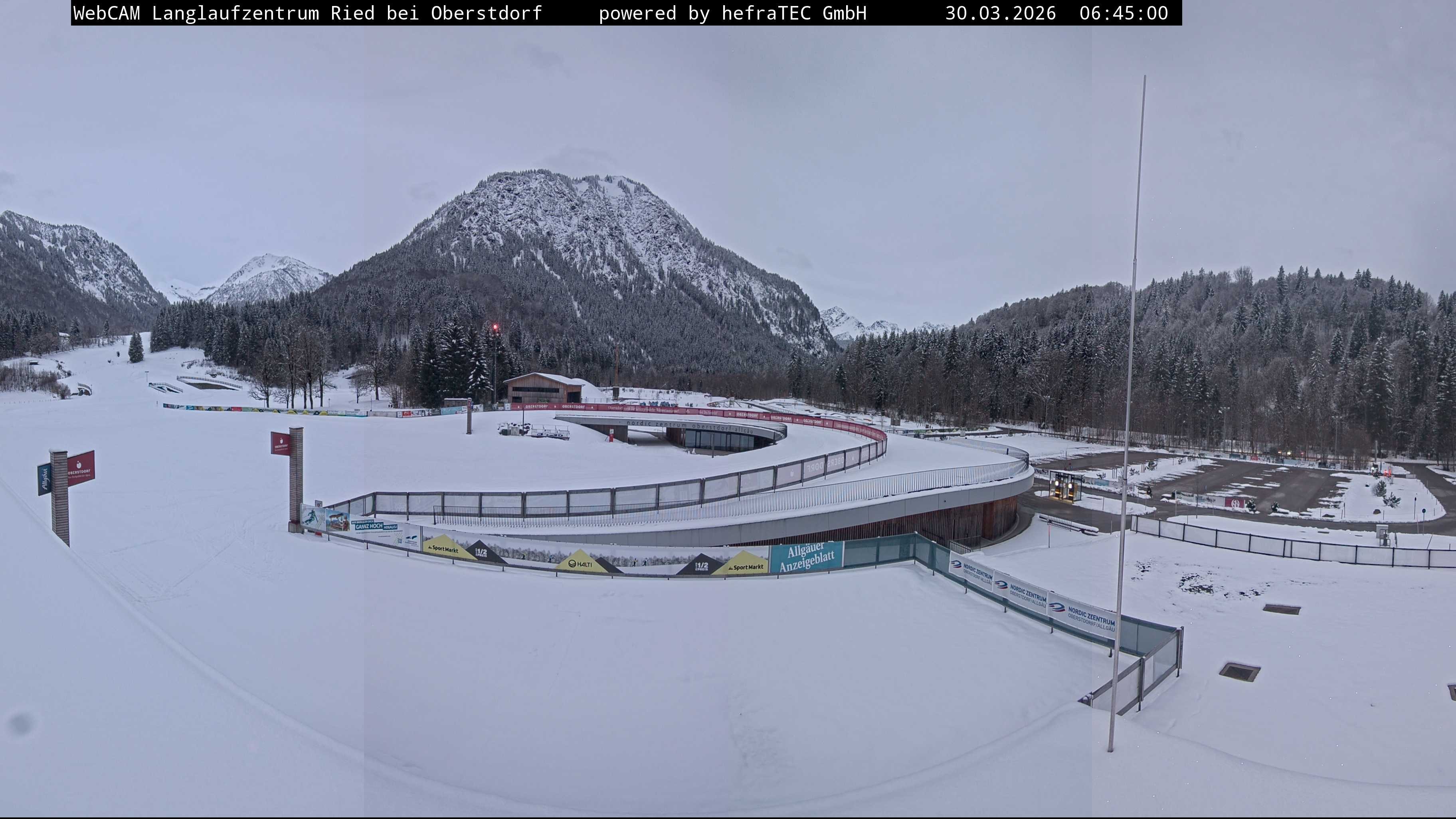 Archiv Foto Webcam Oberstdorf: Blick ins Langlaufstadion