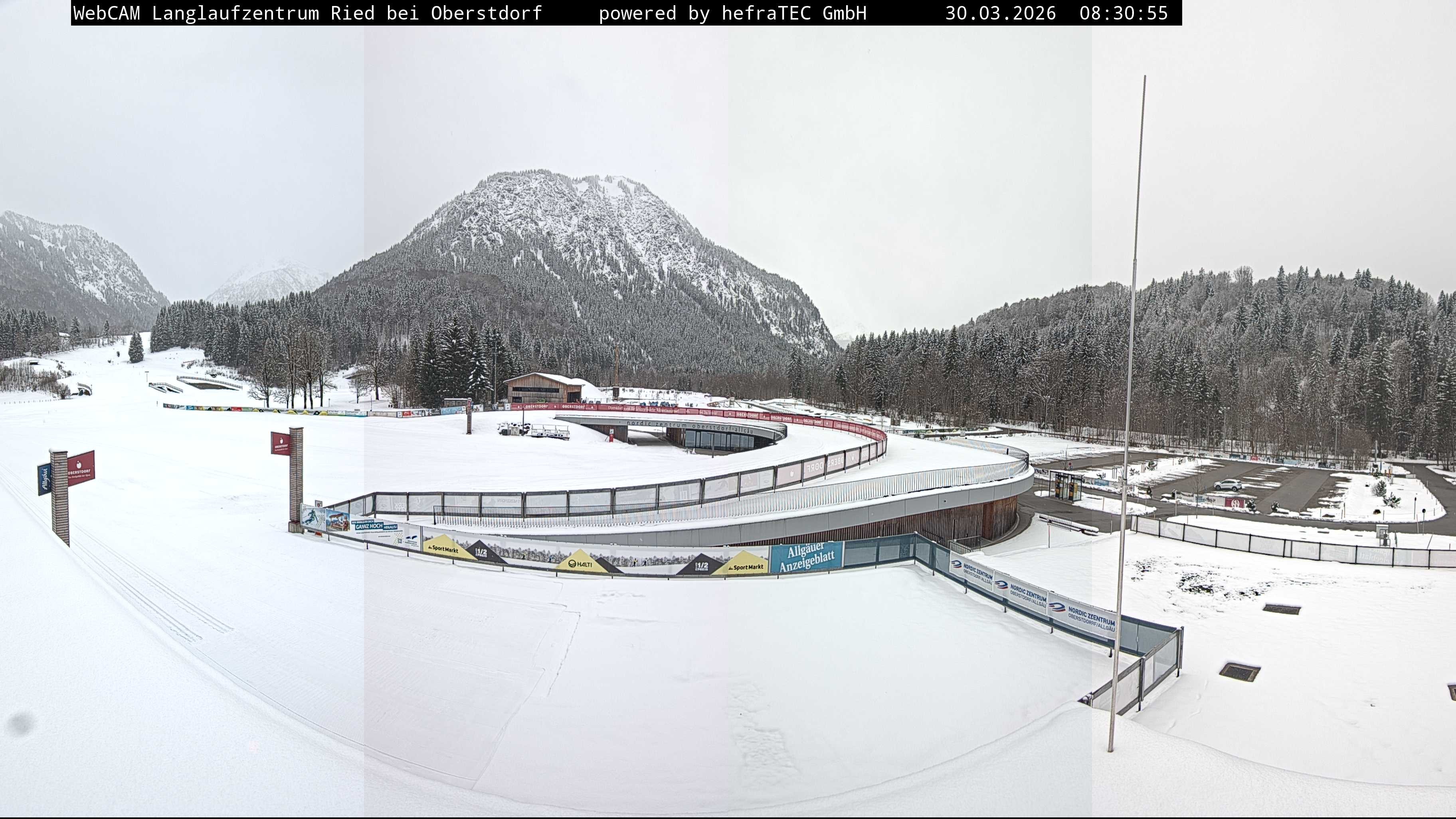 Archiv Foto Webcam Oberstdorf: Blick ins Langlaufstadion